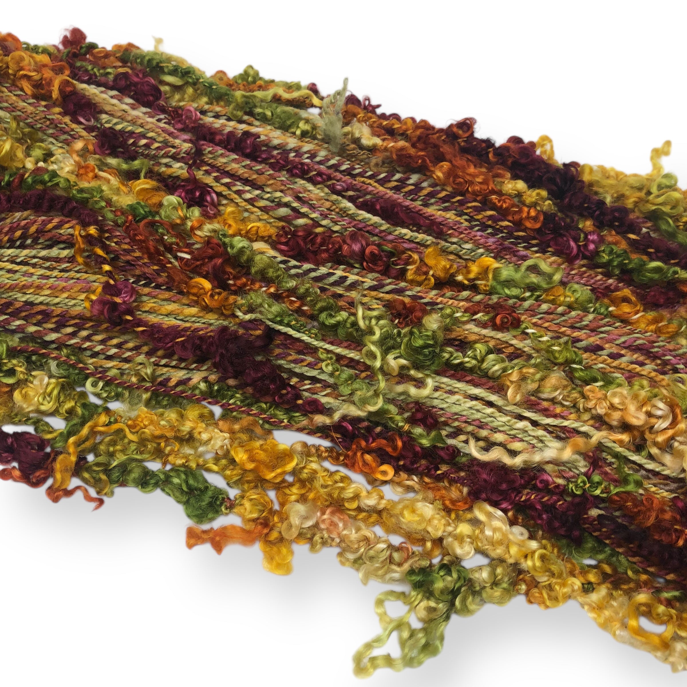 Autumn Riot - teeswater textured hand spun, lockspun