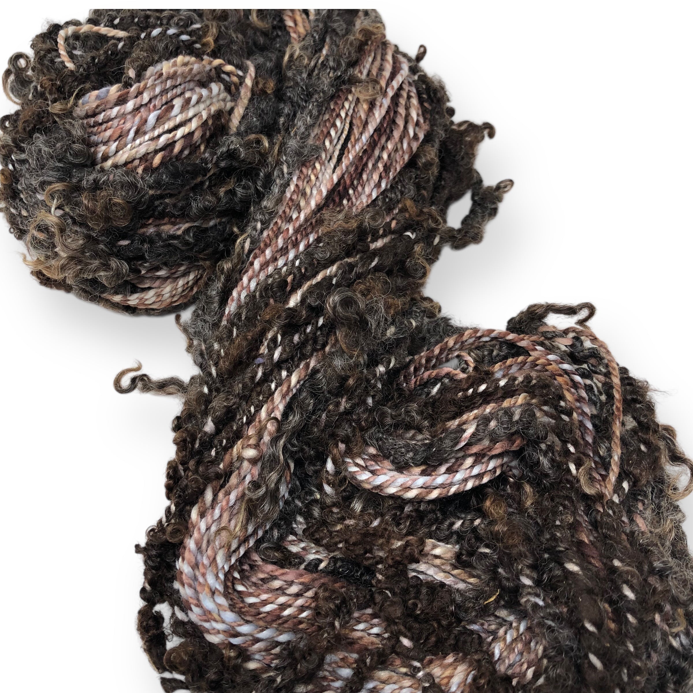 Elegance - textured wensleydale hand spun art yarn