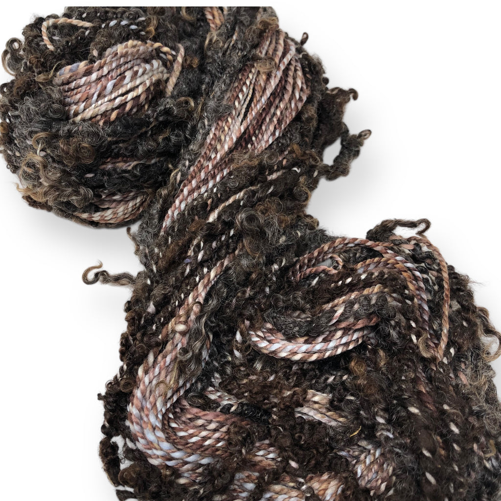 Elegance - textured wensleydale hand spun art yarn