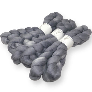 Pewter - US grown Fine Wool and Silk Top