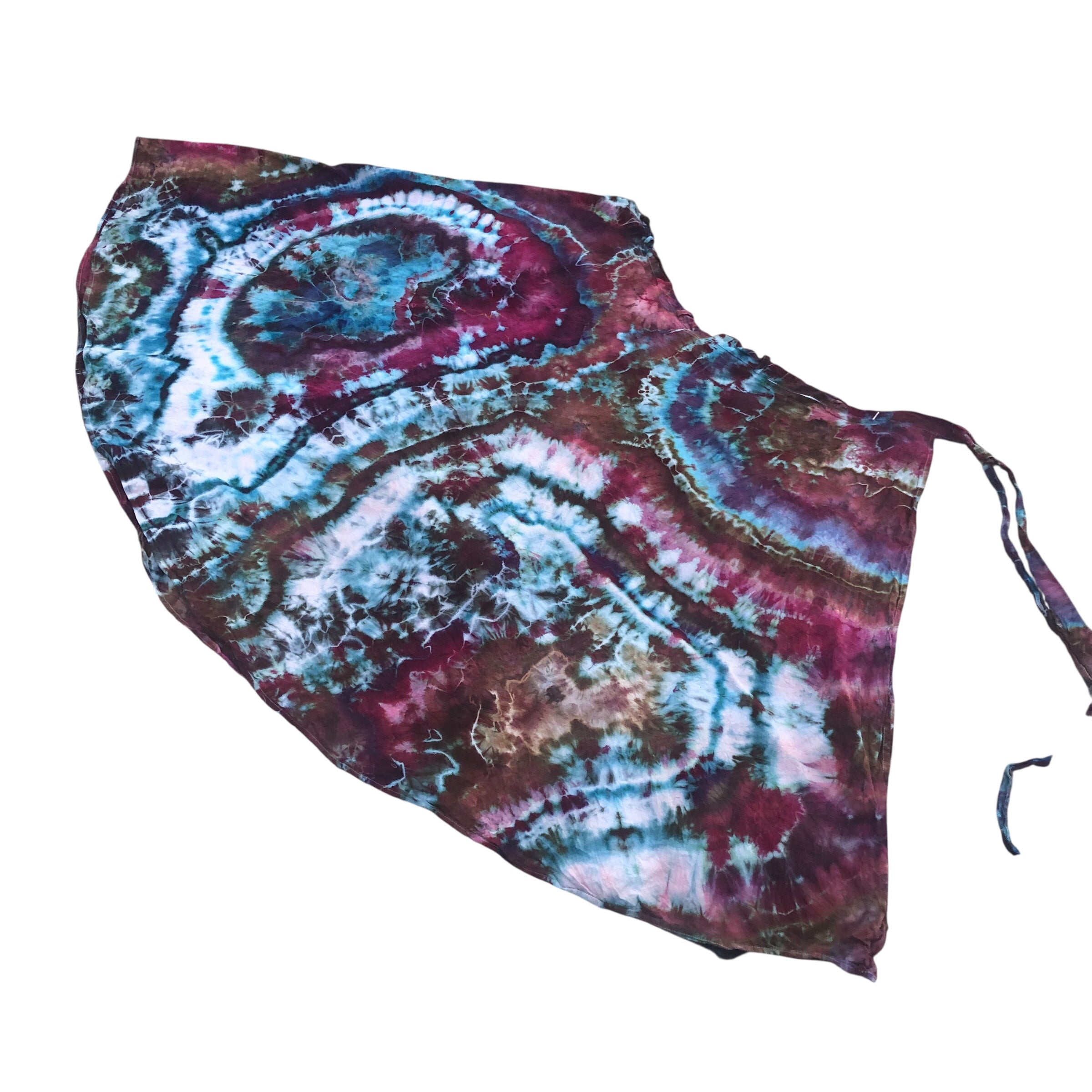 XXL Geode Wrap Skirt - ice dyed couture, one of a kind