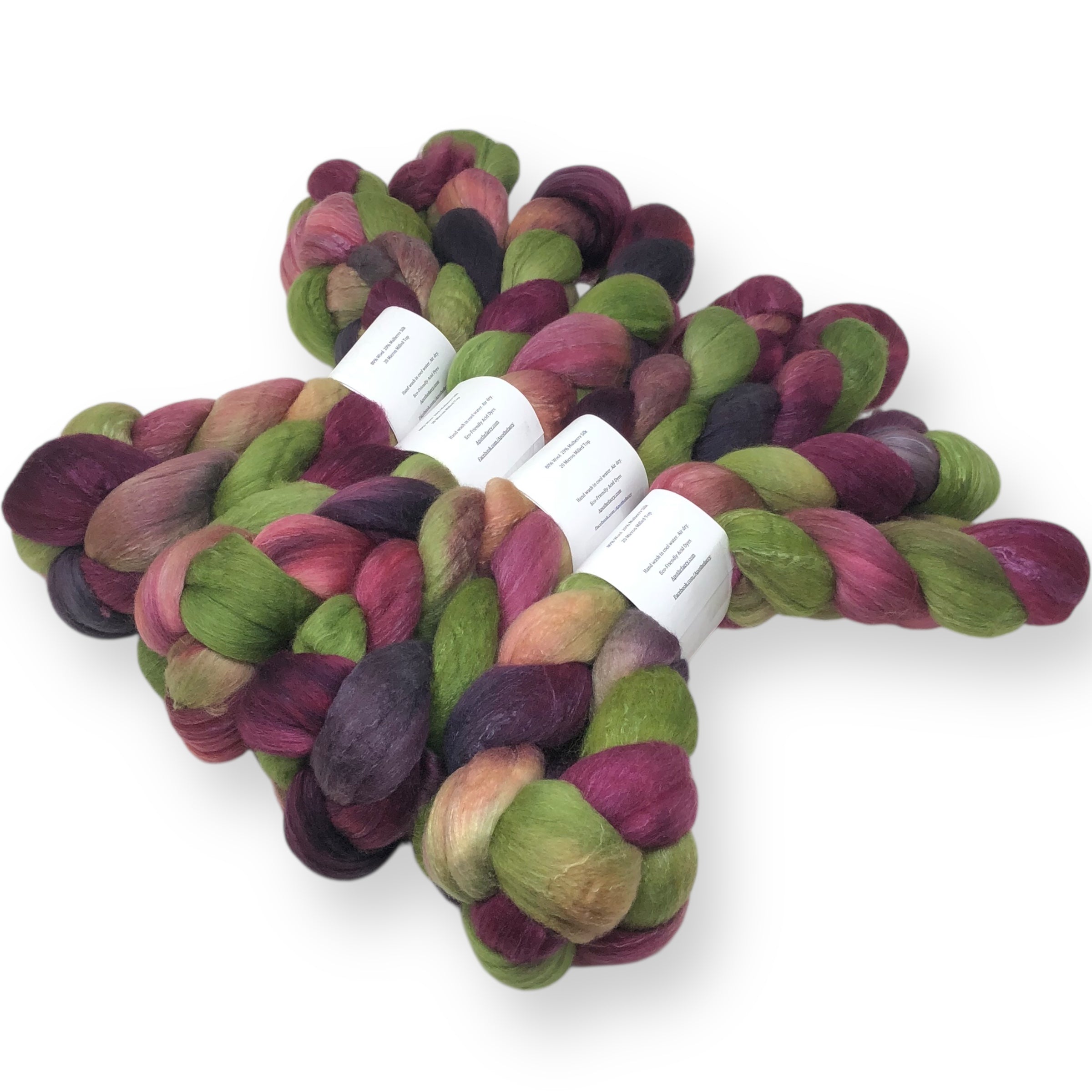 Briar Rose - US grown Fine Wool and Silk Top