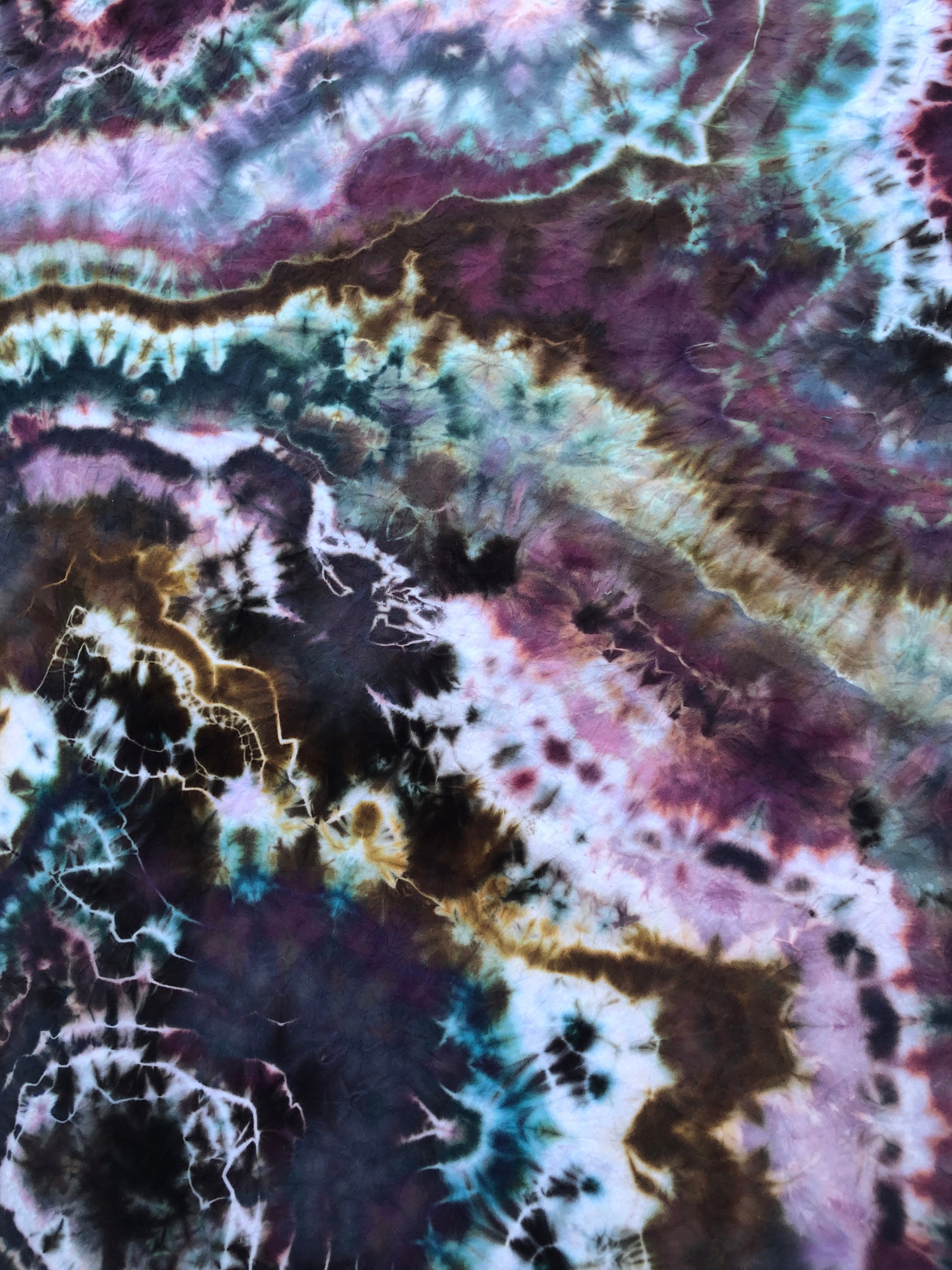 Geode Wrap Skirt - ice dyed couture, one of a kind