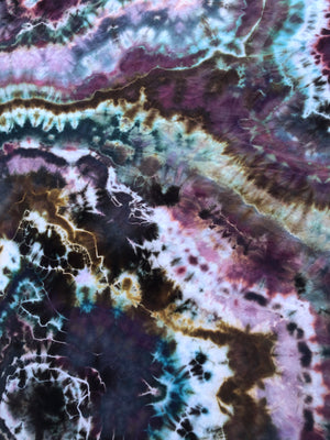 Geode Wrap Skirt - ice dyed couture, one of a kind