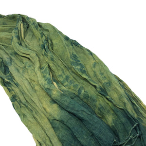 Handwoven Linen Scarf Arashi - plant dyed