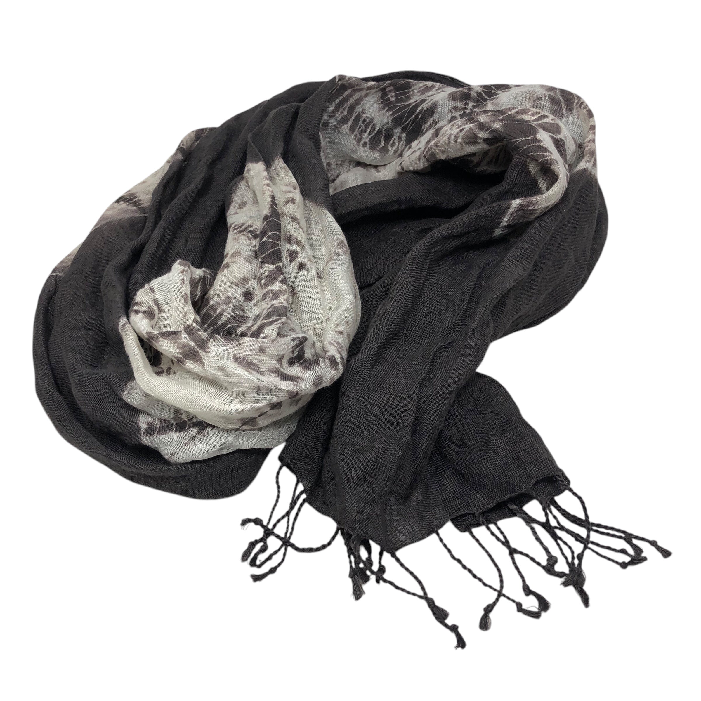 Handwoven Linen Scarf - Te Kumo - plant dyed