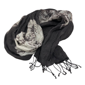 Handwoven Linen Scarf - Te Kumo - plant dyed