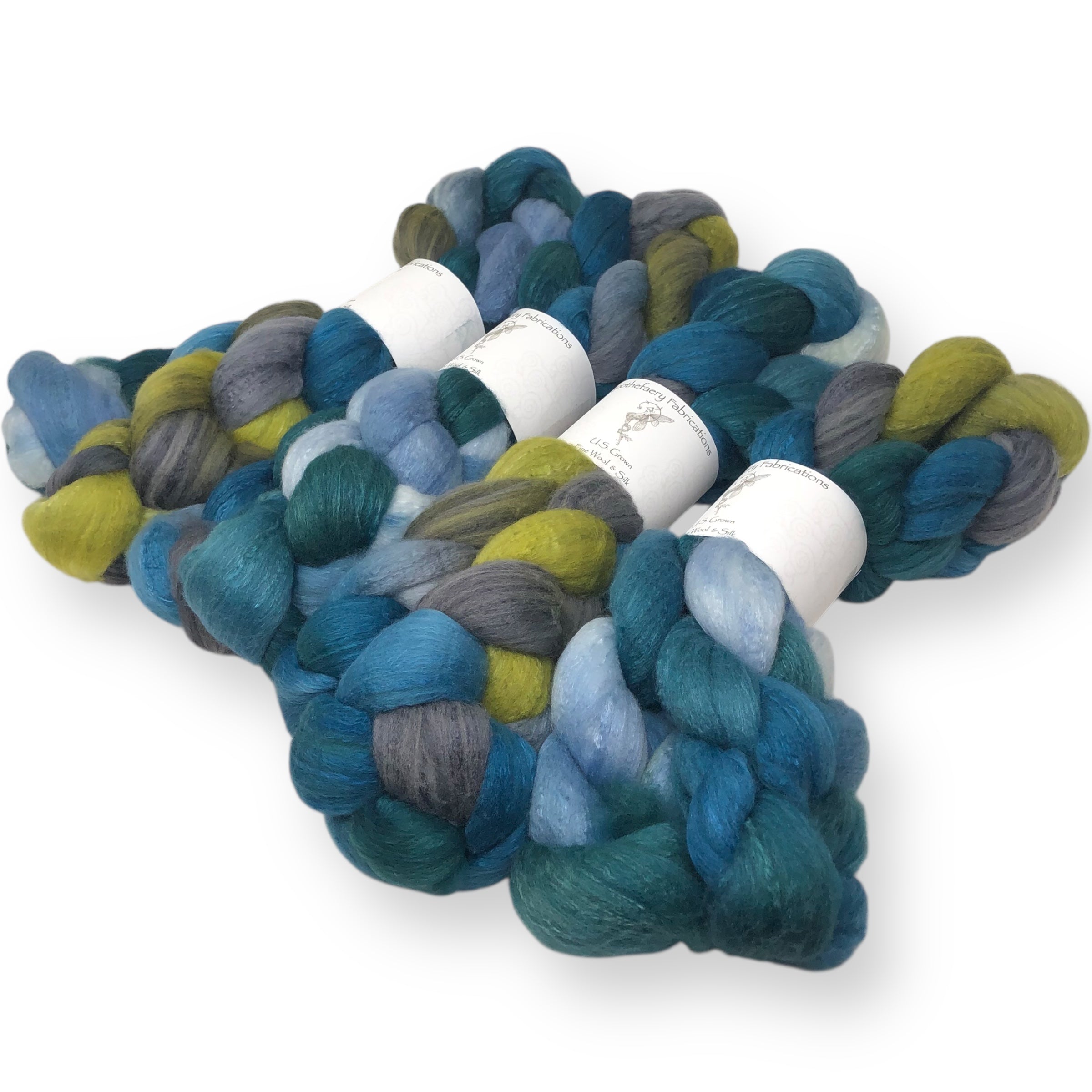 Mossy Pool - US grown Wool, Silk and Bast Fiber Blend