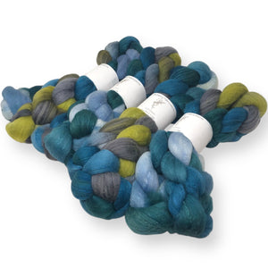 Mossy Pool - US grown Wool, Silk and Bast Fiber Blend