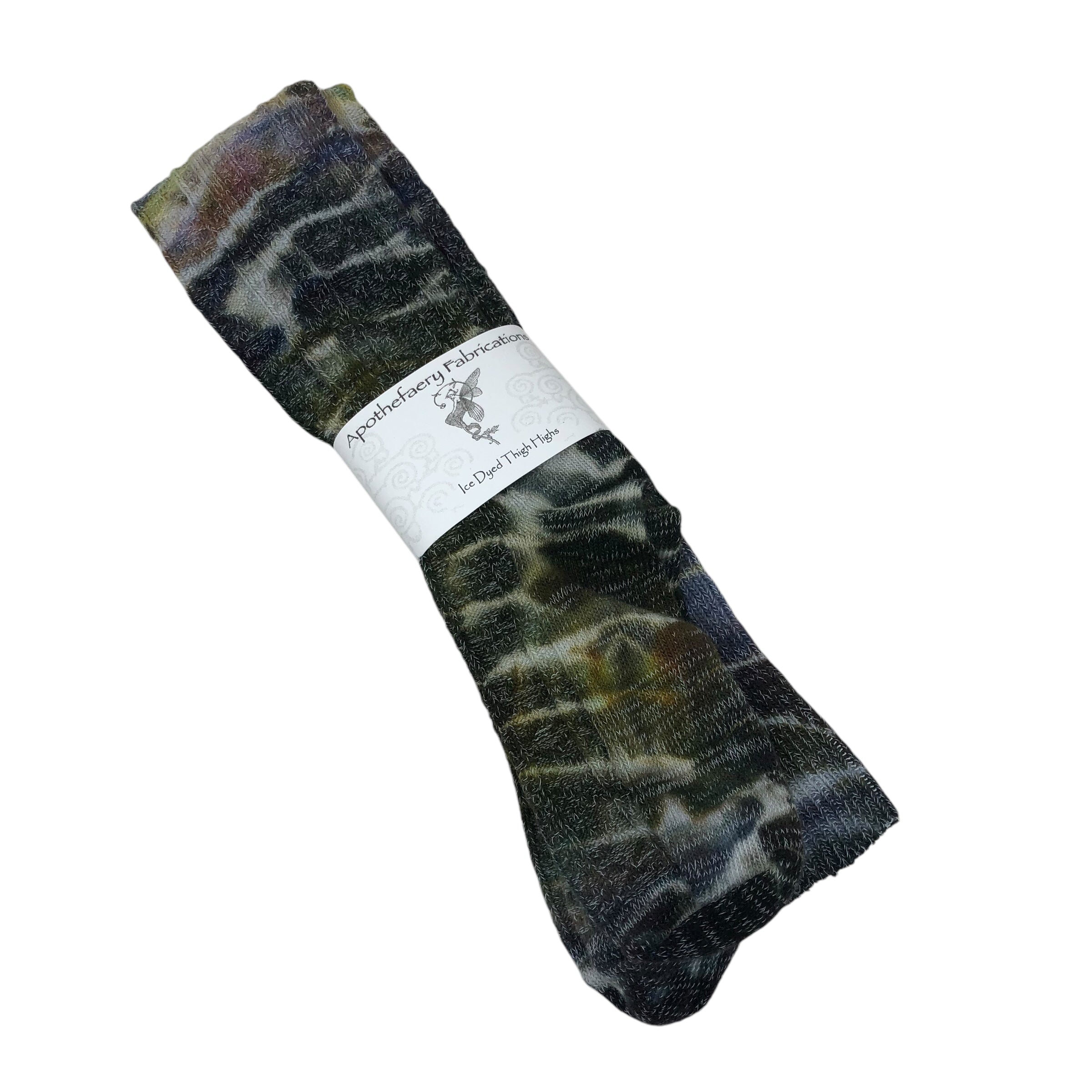 Ice dyed Thigh High socks