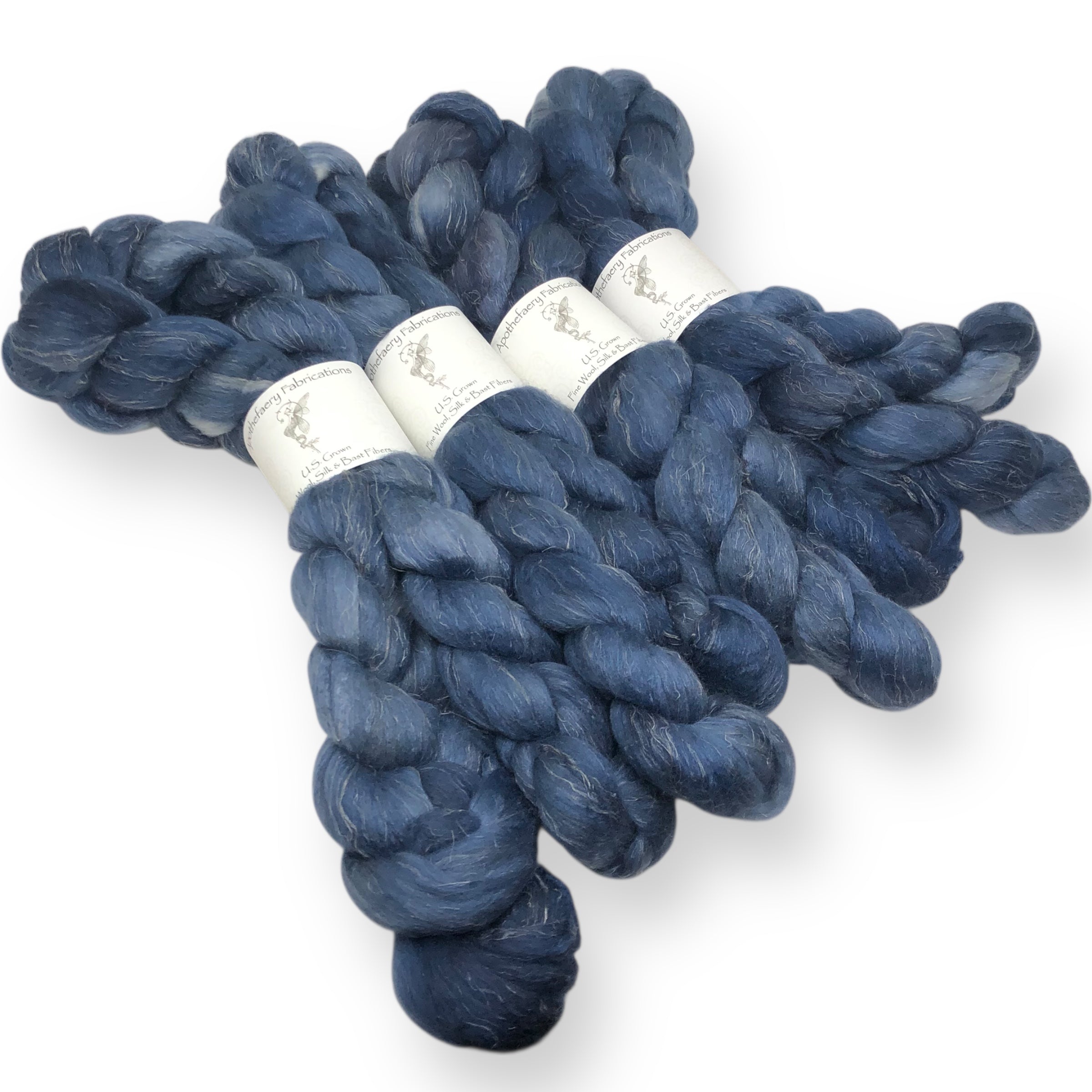 Dark Night - US grown Wool, Silk and Bast Fiber Blend