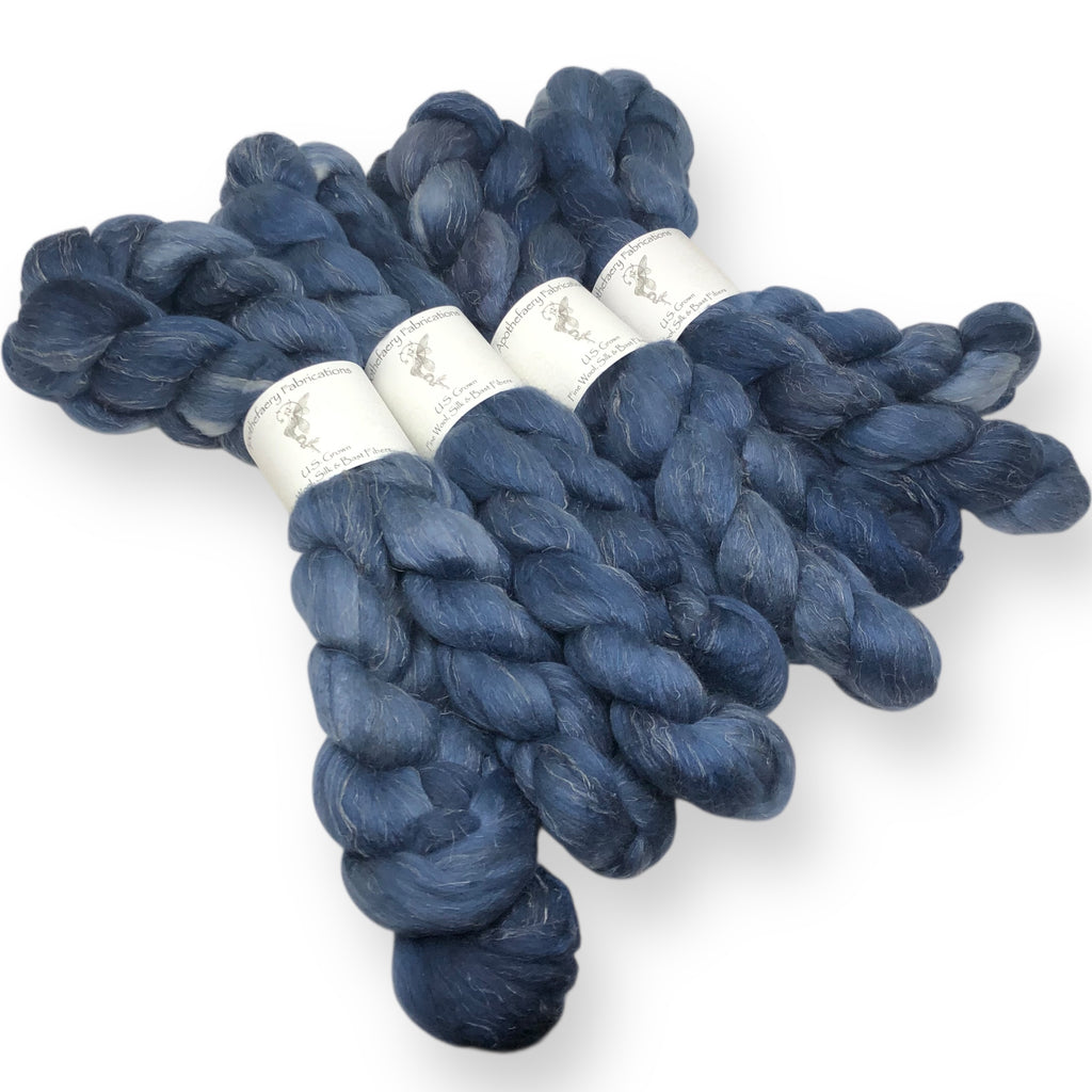 Dark Night - US grown Wool, Silk and Bast Fiber Blend