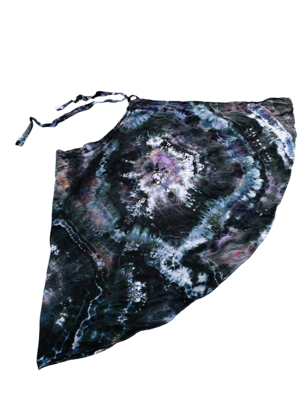 XL - Geode Wrap Skirt - ice dyed couture, one of a kind