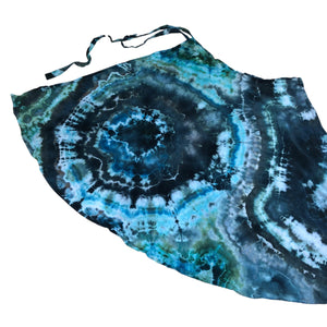 XL - Geode Wrap Skirt - ice dyed couture, one of a kind