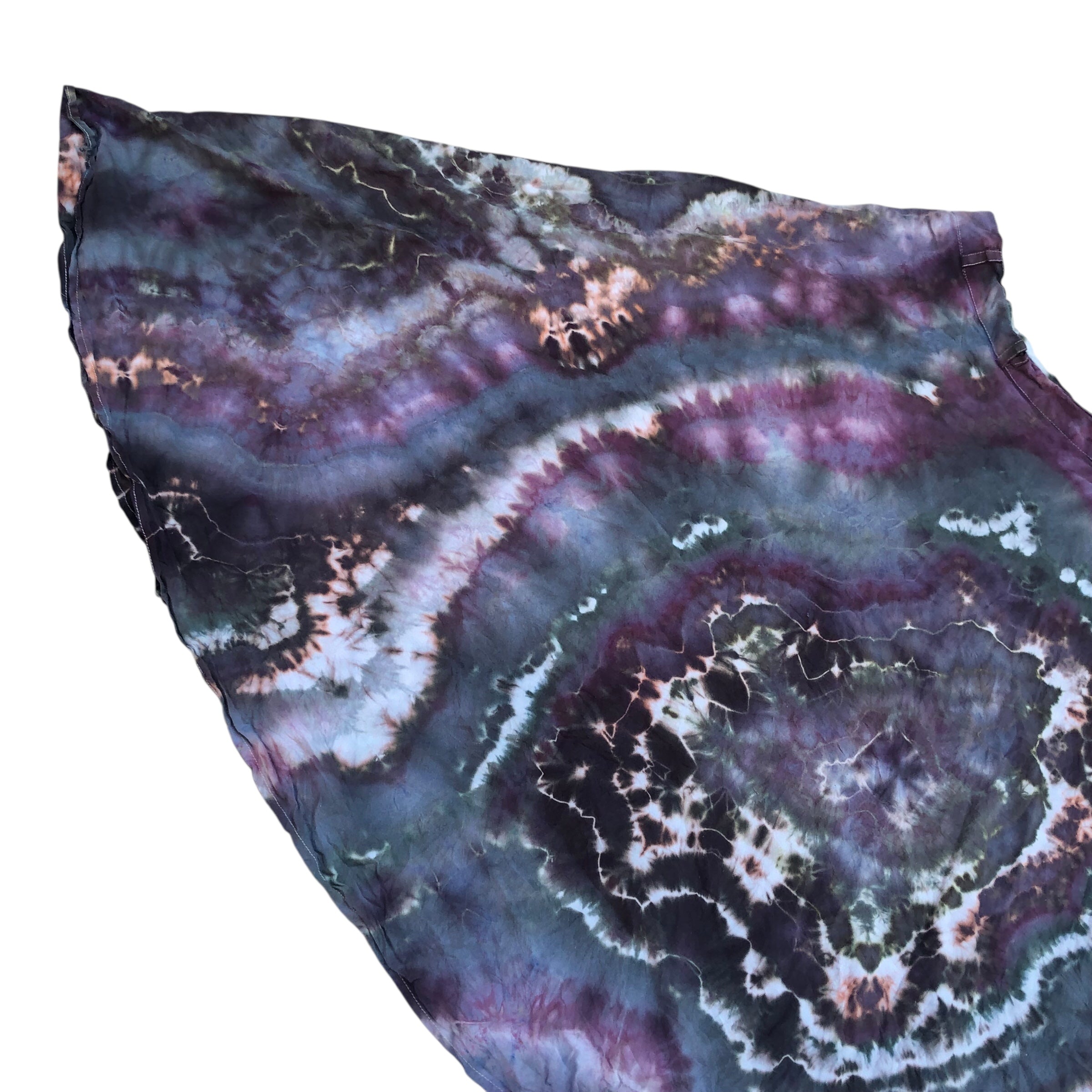 Geode Wrap Skirt - ice dyed couture, one of a kind