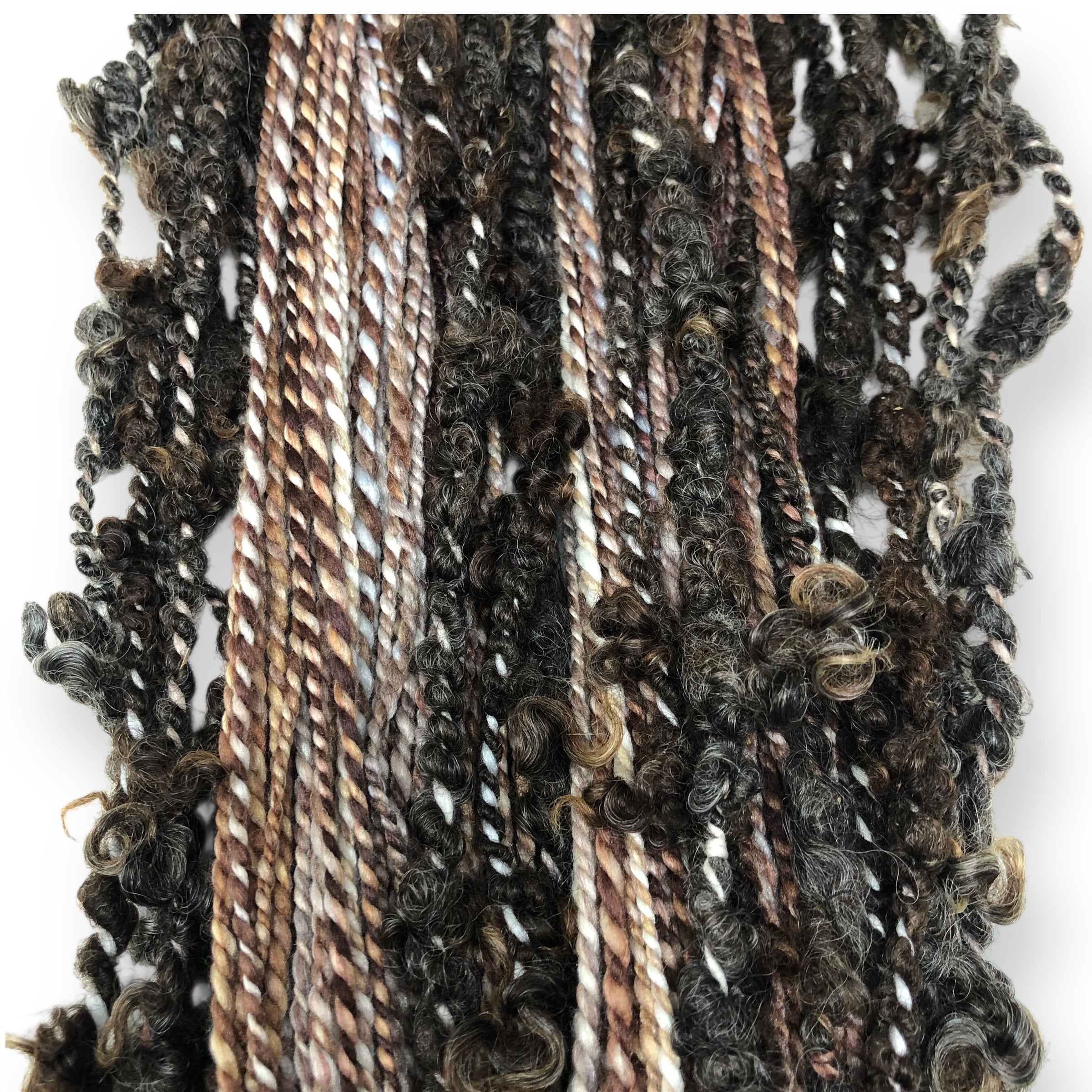 Elegance - textured wensleydale hand spun art yarn