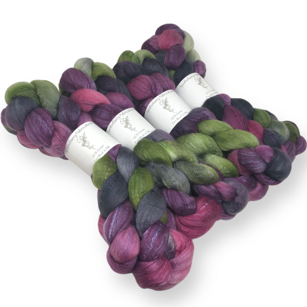 Briar Rose - US grown Fine Wool and Silk Top