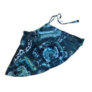 XL - Geode Wrap Skirt - ice dyed couture, one of a kind