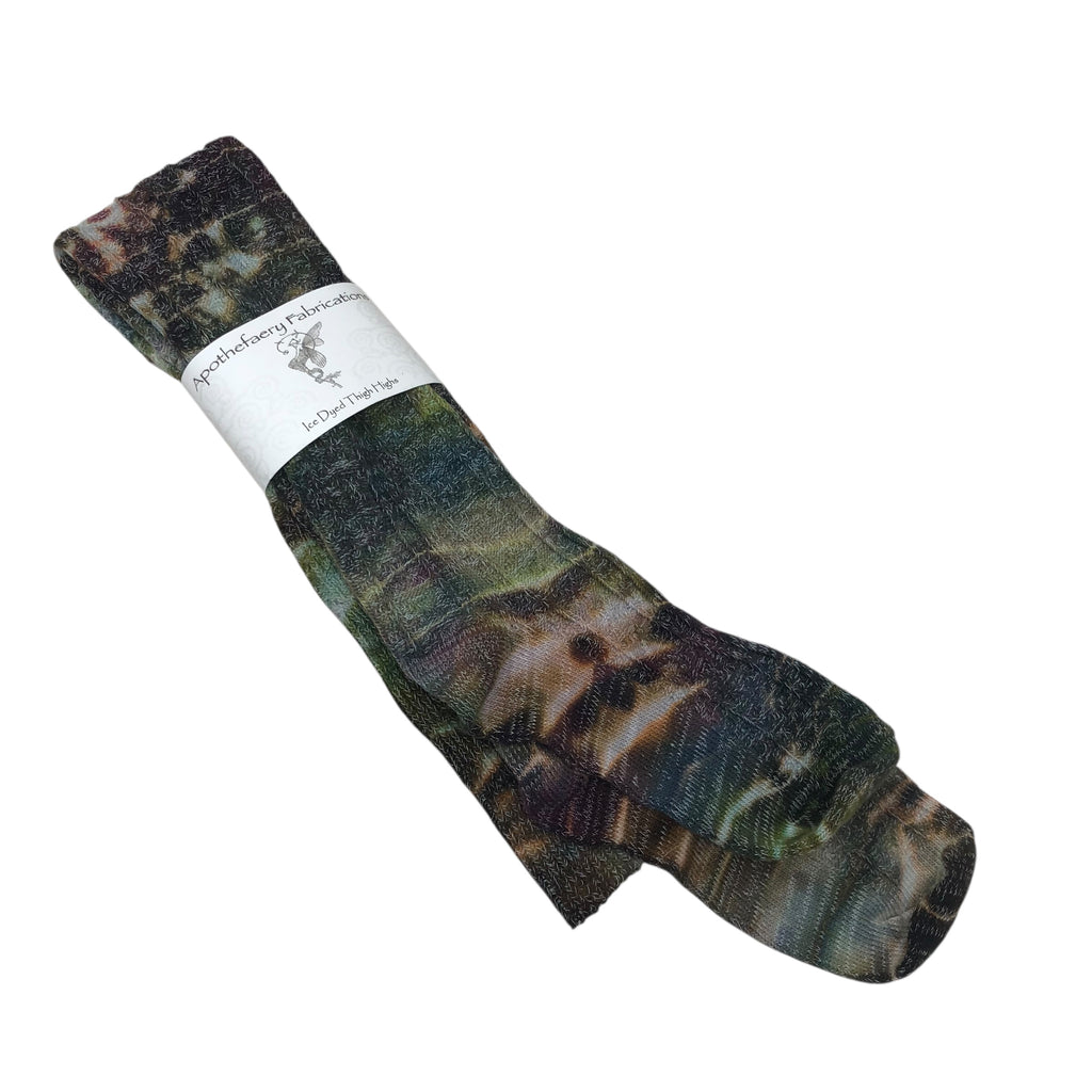 Ice dyed Thigh High socks
