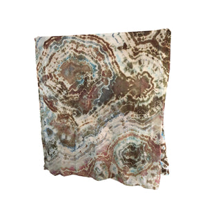 Geode Organic Cotton Mull Shawl - ice dyed couture, one of a kind