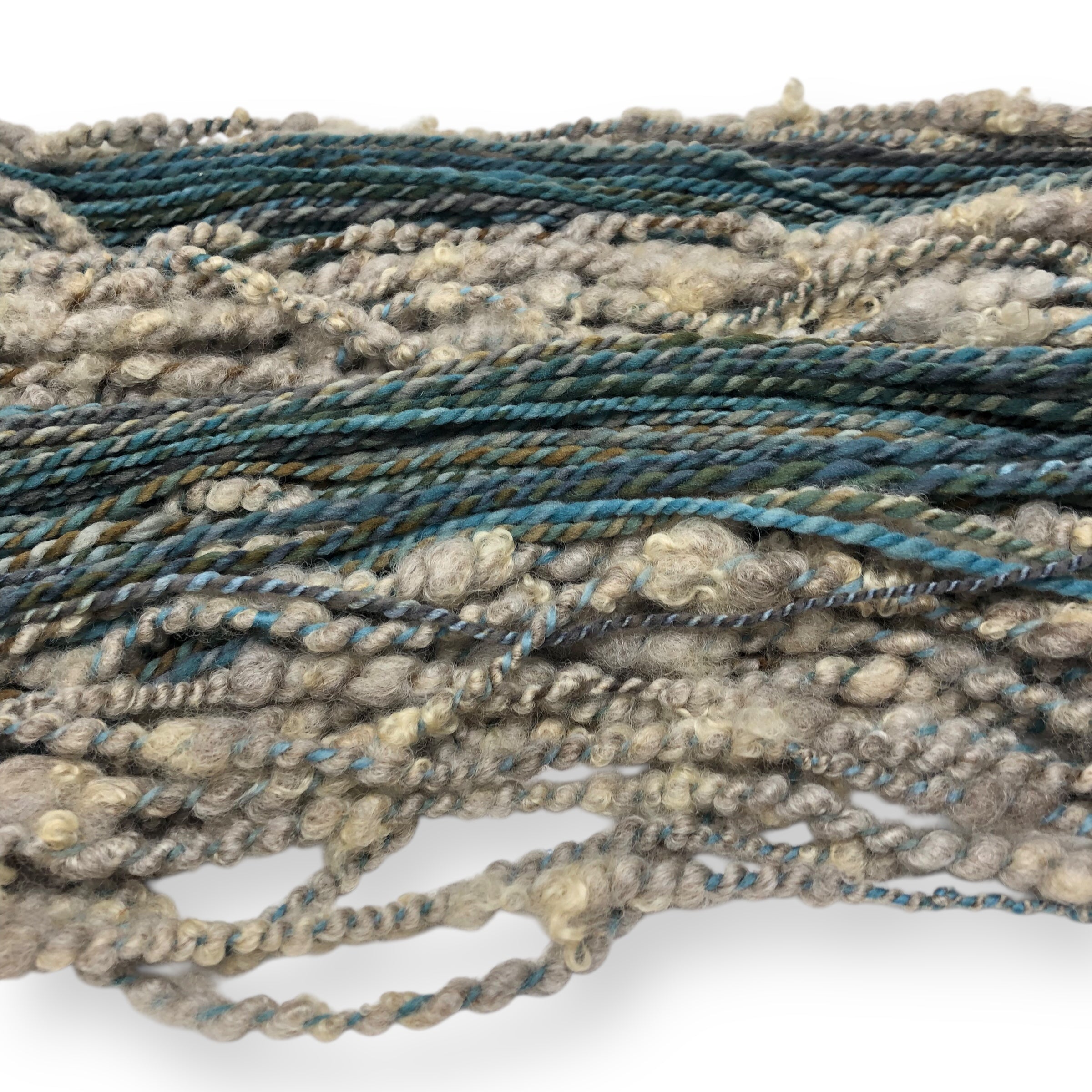 Cloudy Day - lockspun textured hand spun
