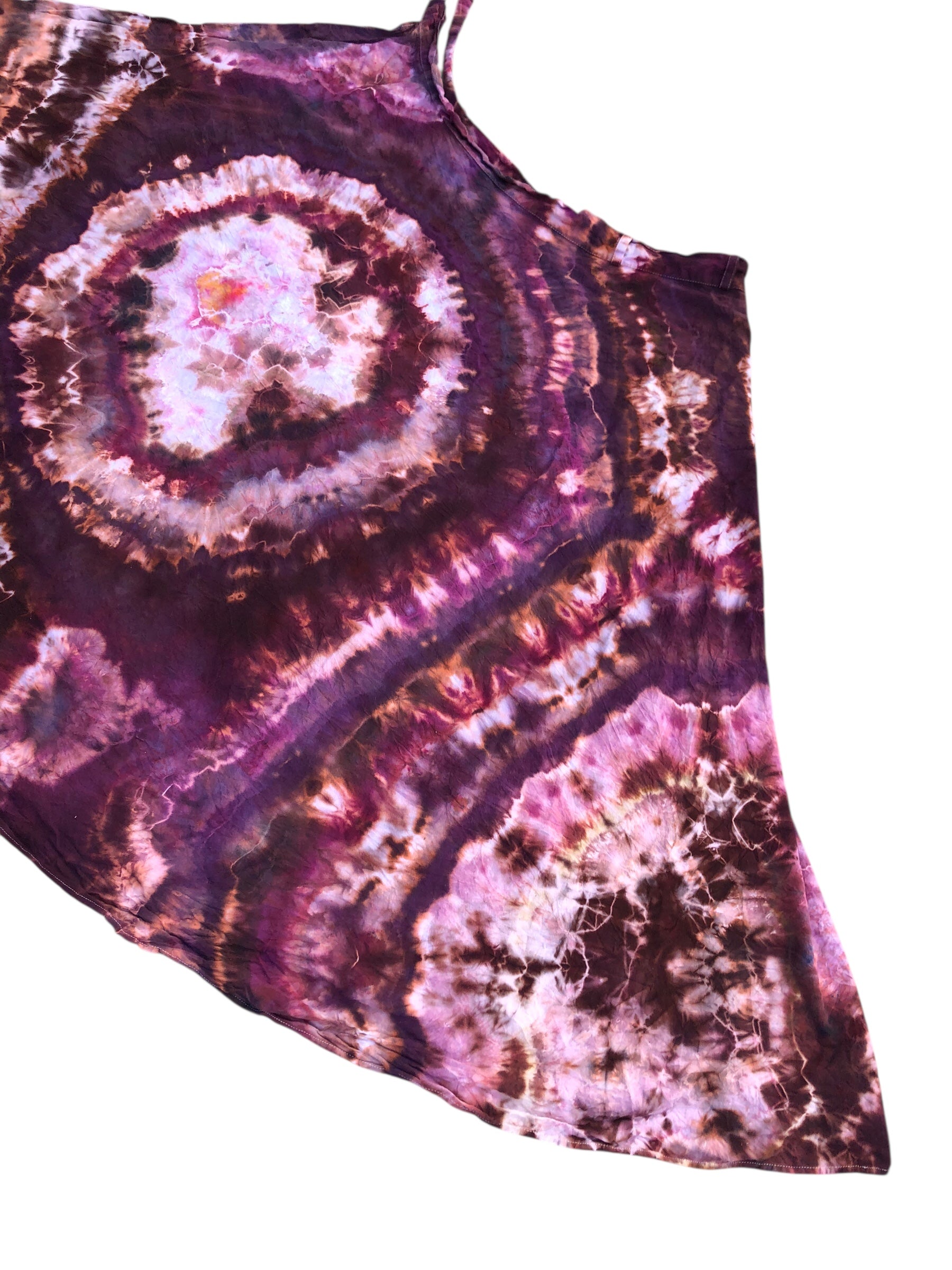 XL - Geode Wrap Skirt - ice dyed couture, one of a kind