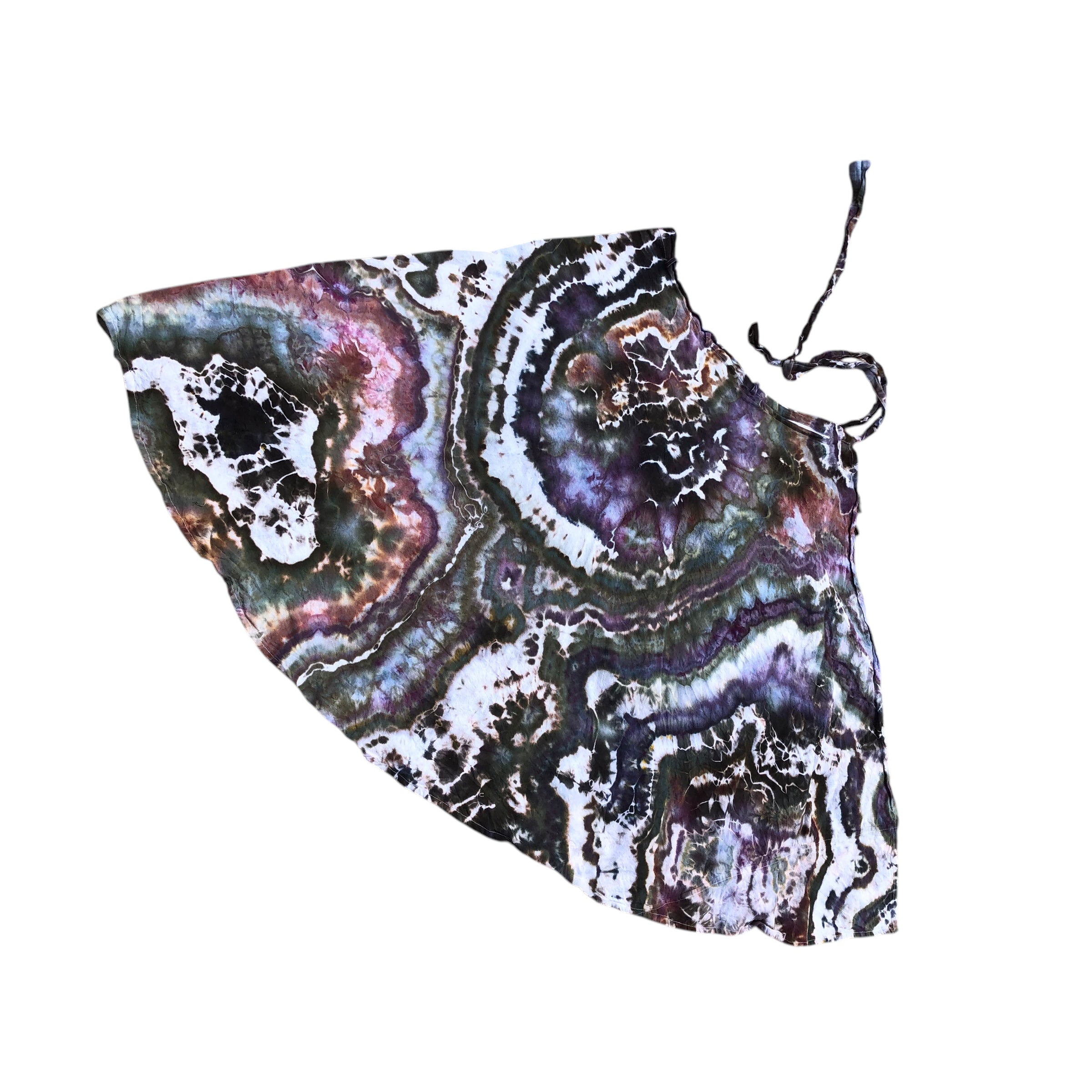 Geode Wrap Skirt - ice dyed couture, one of a kind