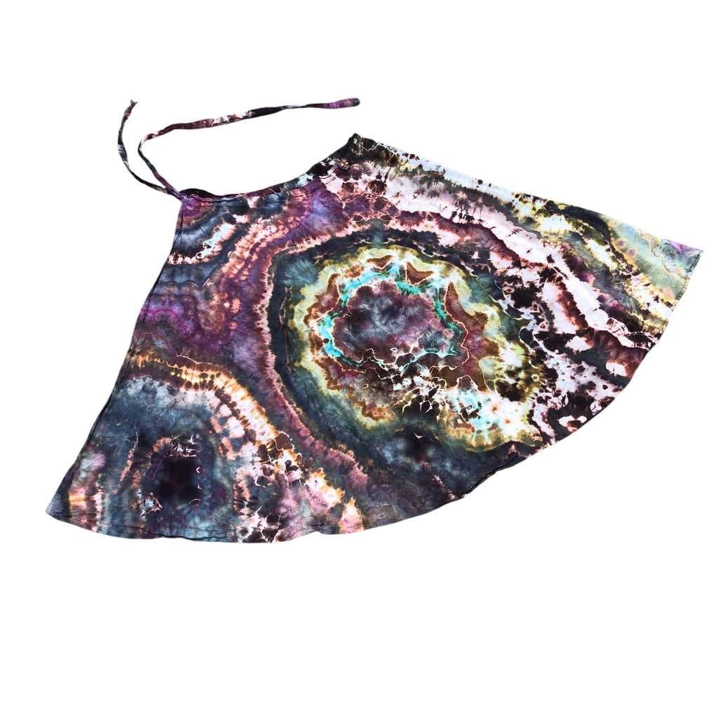 Geode Wrap Skirt - ice dyed couture, one of a kind