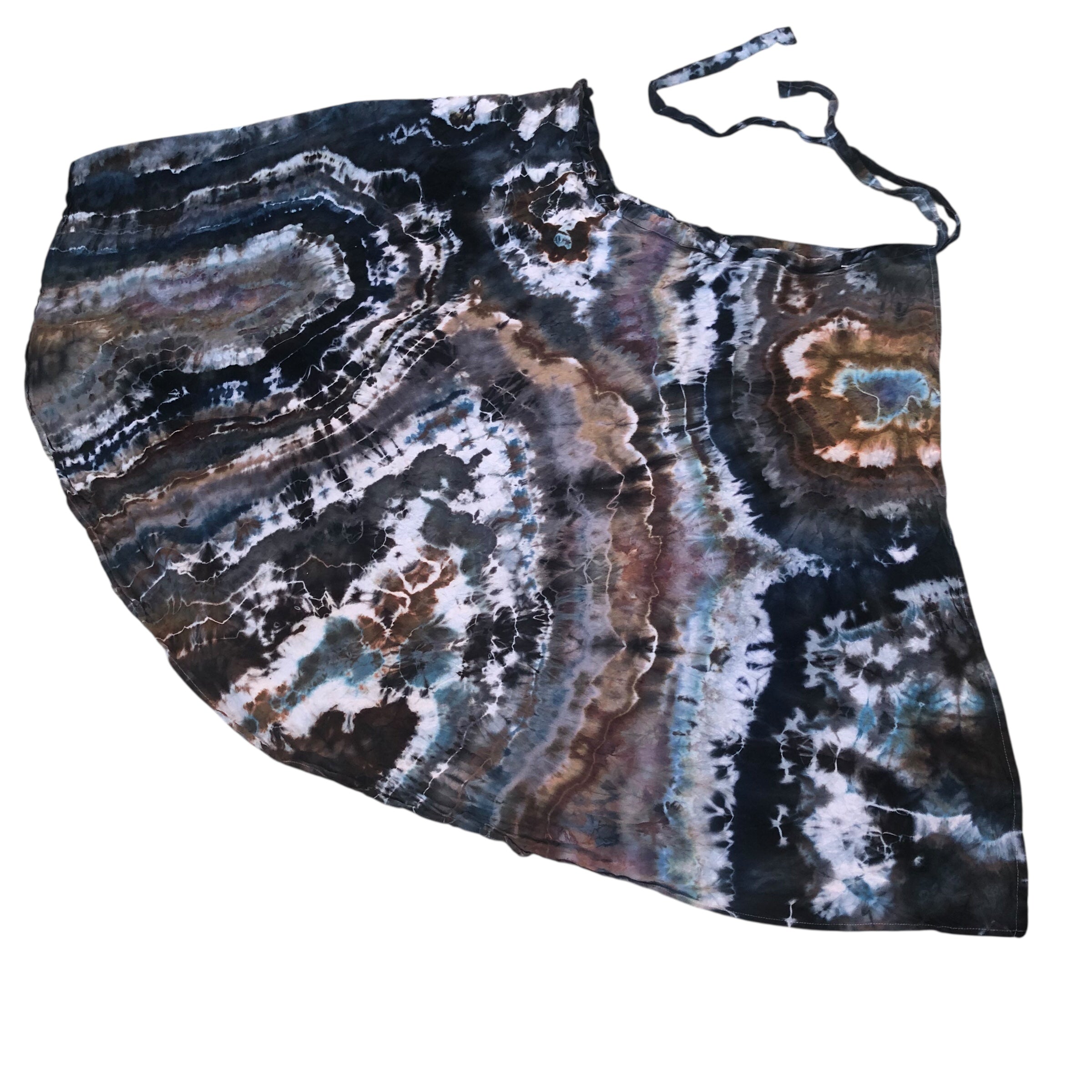 XXL Geode Wrap Skirt - ice dyed couture, one of a kind