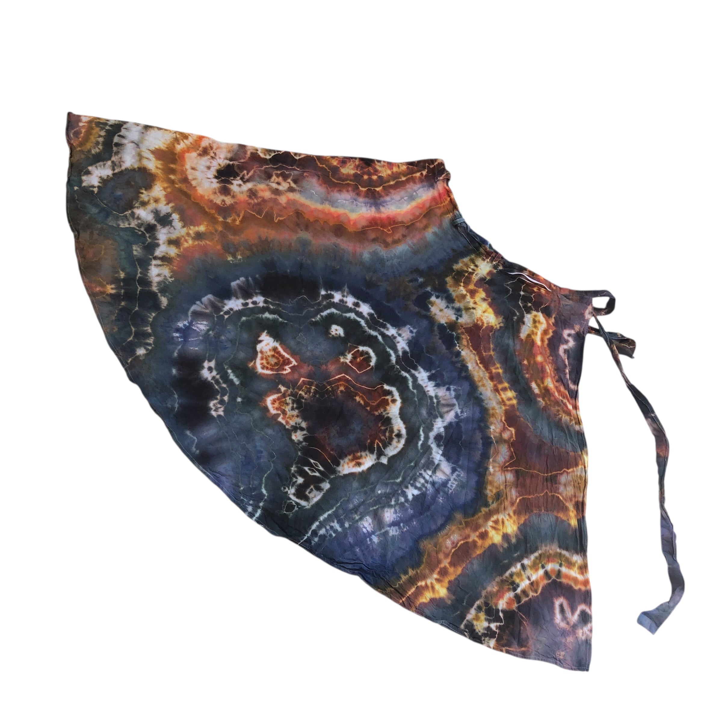 Geode Wrap Skirt - ice dyed couture, one of a kind