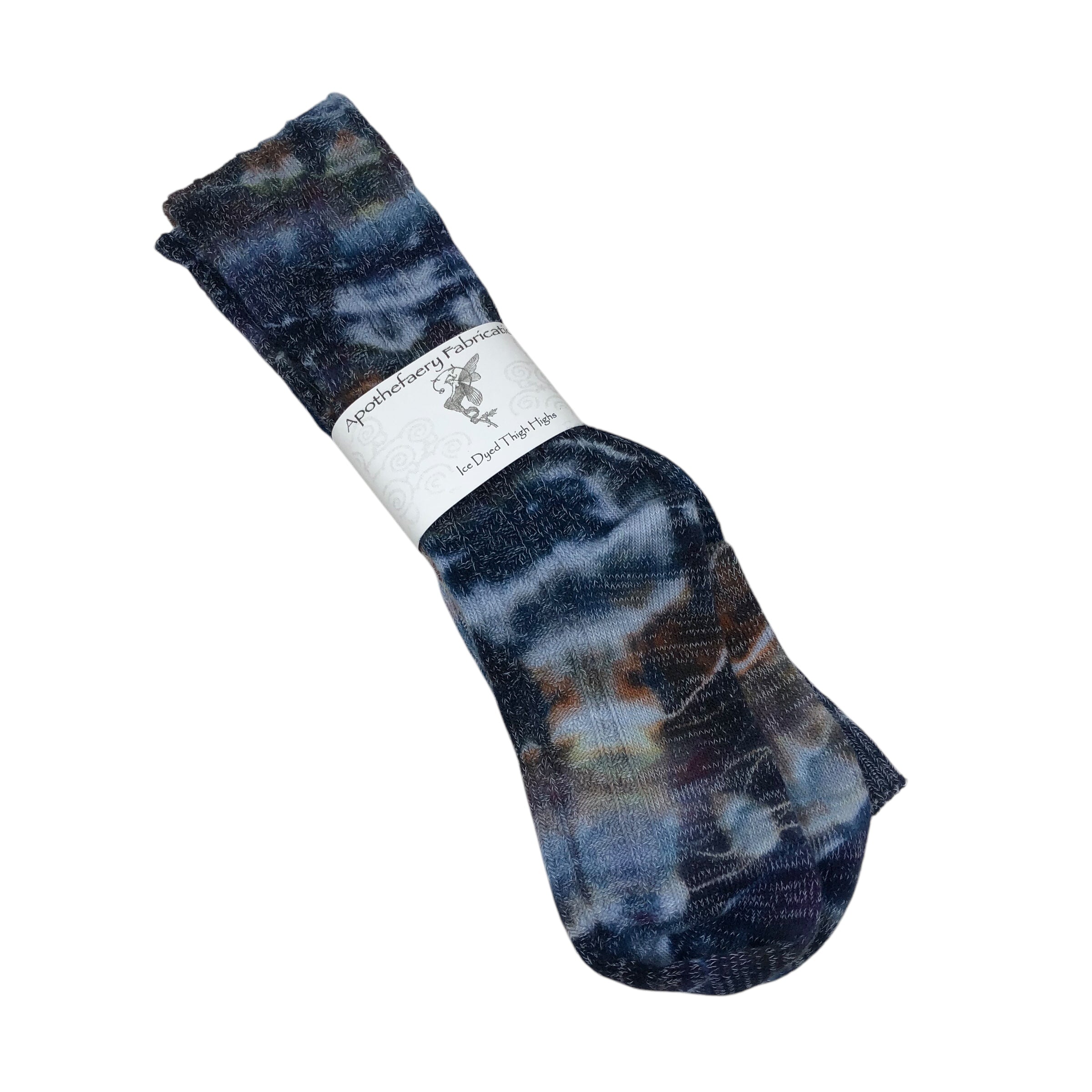 Ice dyed Thigh High socks