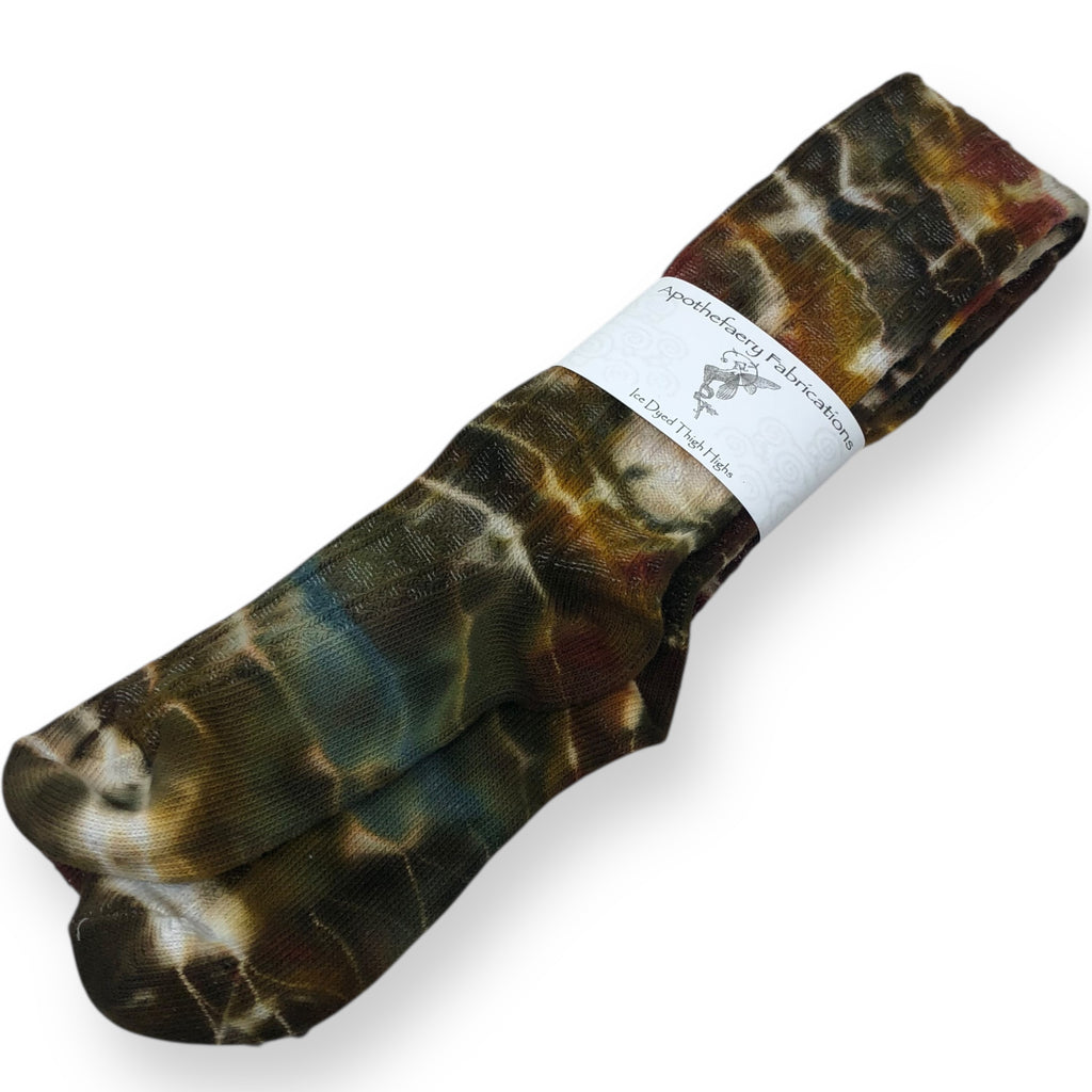Ice dyed Thigh High socks