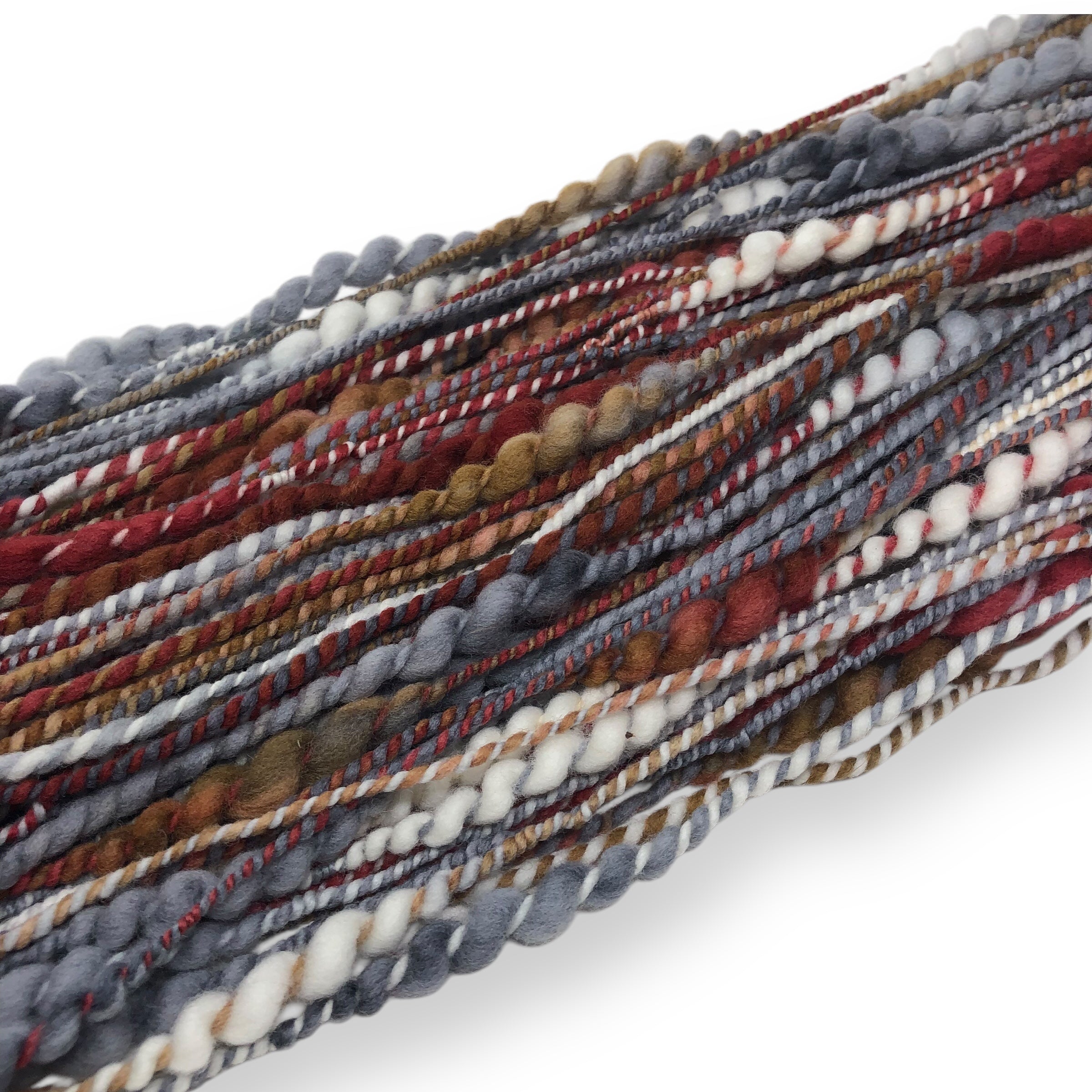 Heartbeats - Spiralspun, textured hand spun