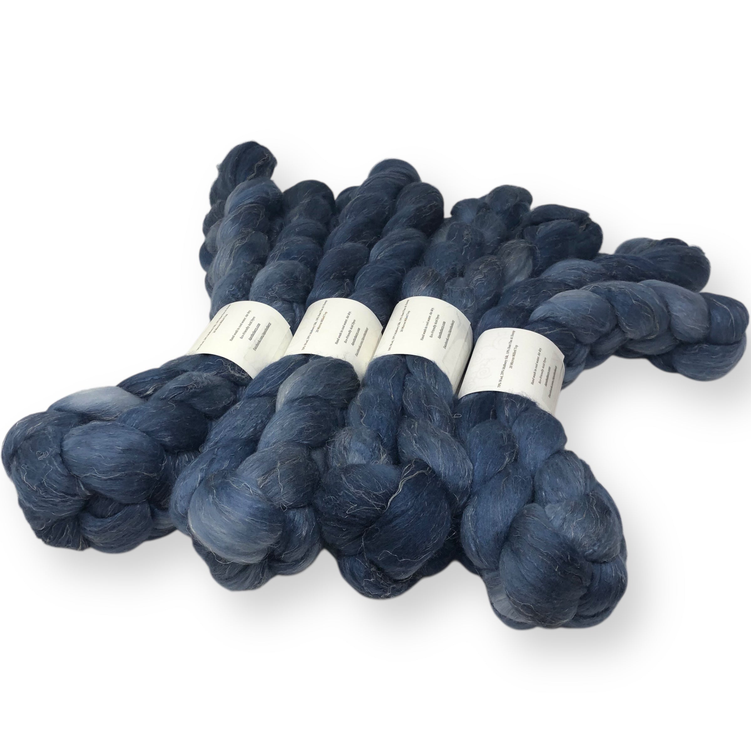 Dark Night - US grown Wool, Silk and Bast Fiber Blend