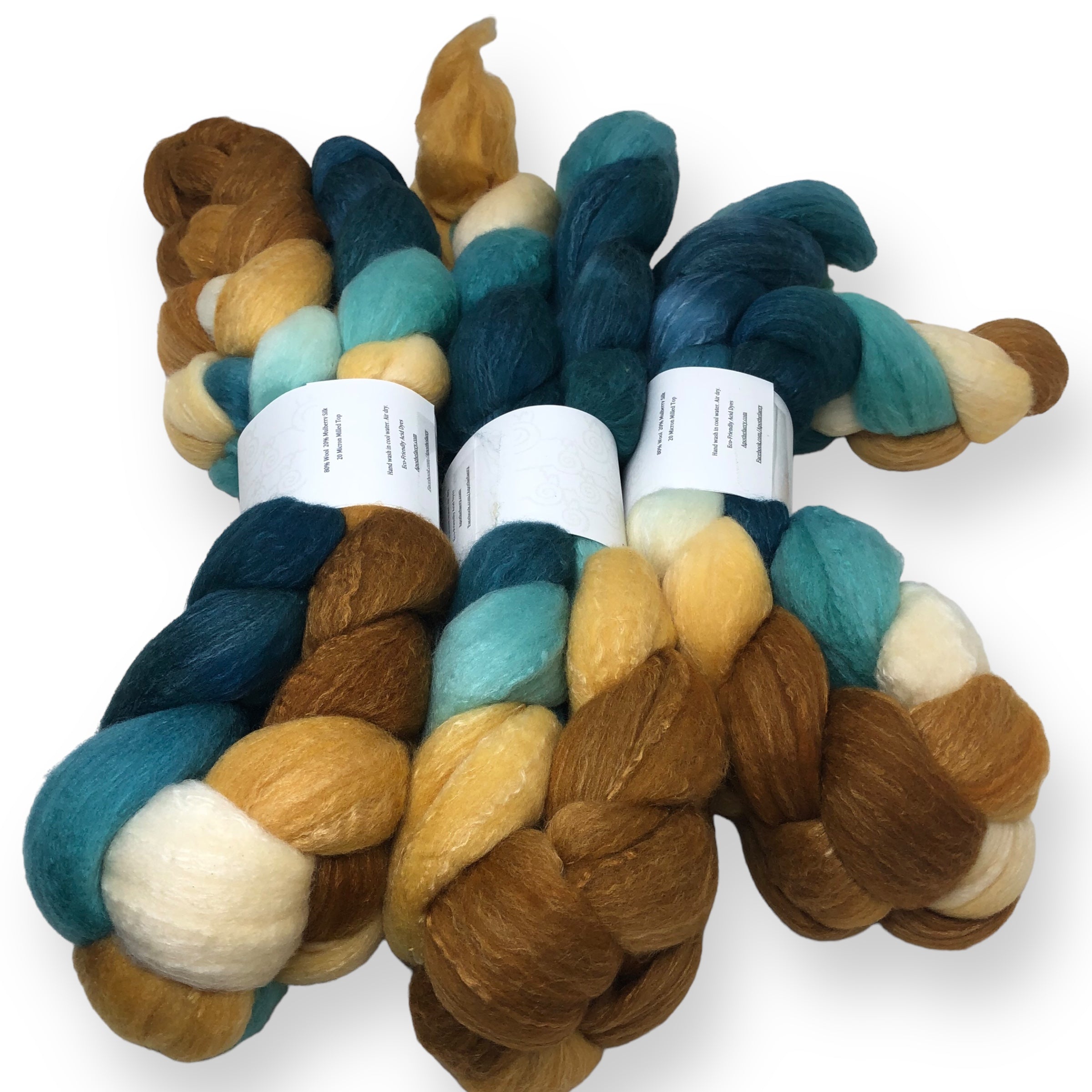 Wood Duck - US grown Fine Wool and Silk Top