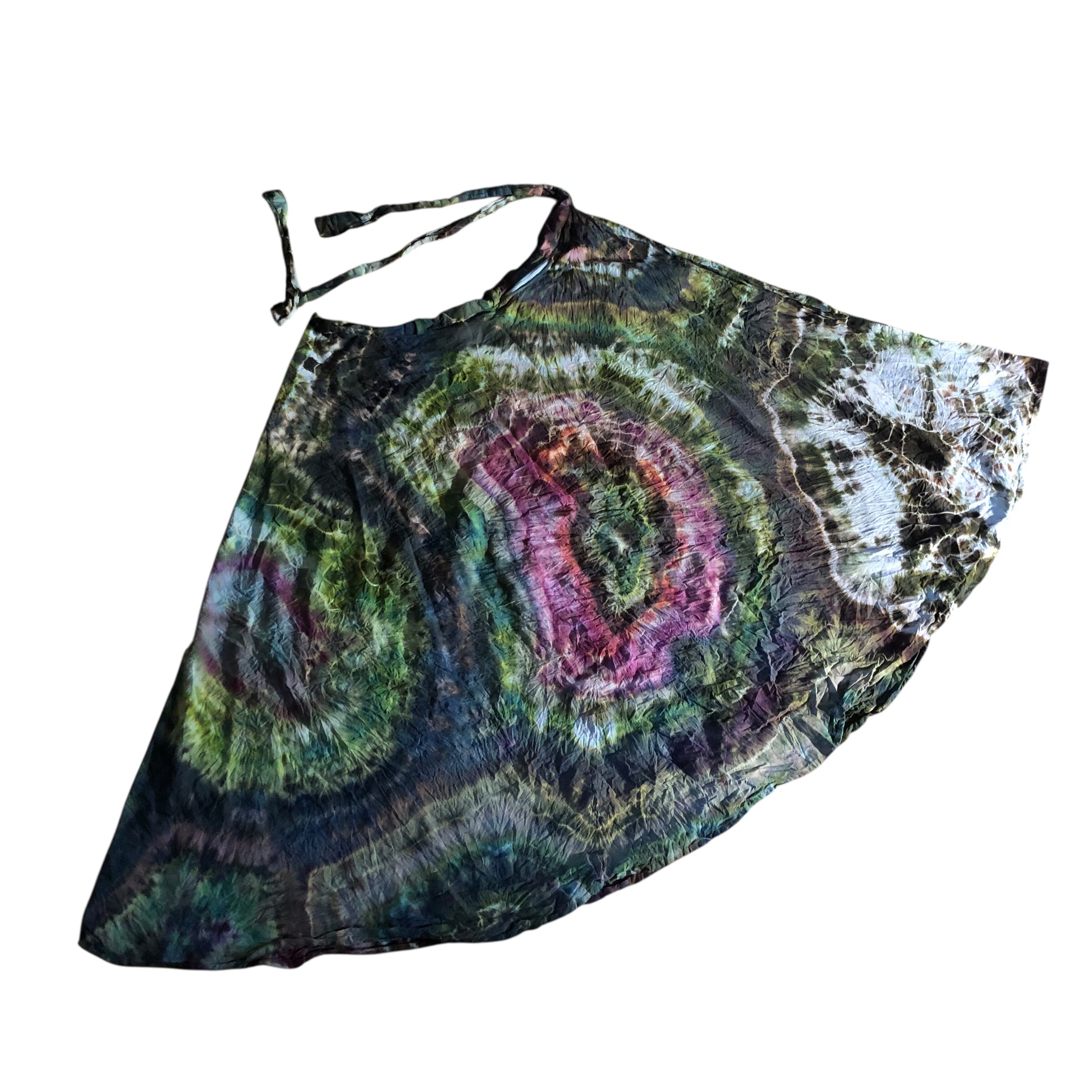 Geode Wrap Skirt - ice dyed couture, one of a kind