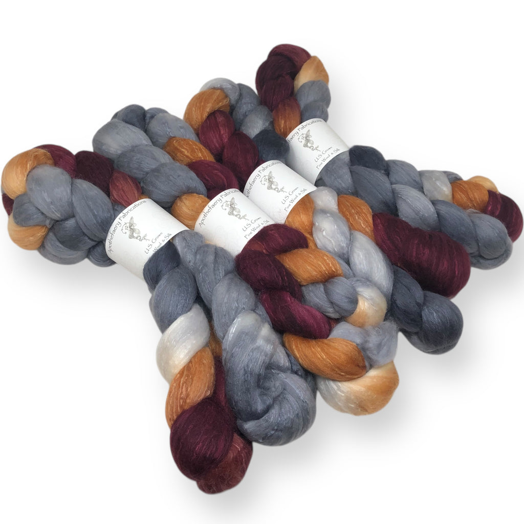 Embers - US grown Fine Wool and Silk Top