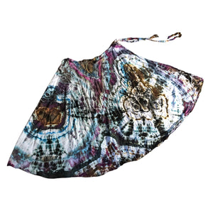 Geode Wrap Skirt - ice dyed couture, one of a kind