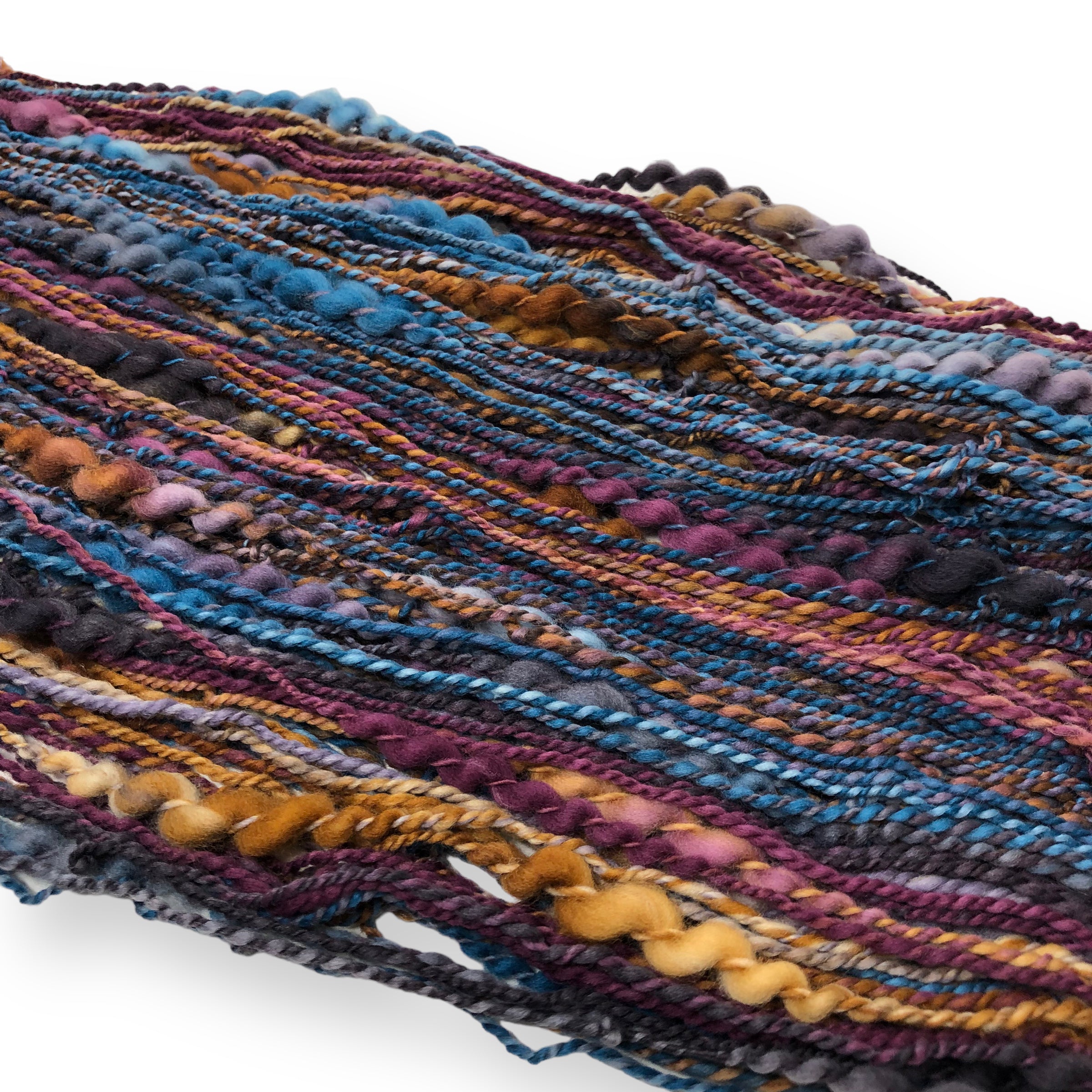 Nightly Flights - Spiralspun, textured hand spun