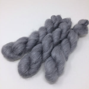Sterling Silver - thistledown - brushed mohair and silk laceweight