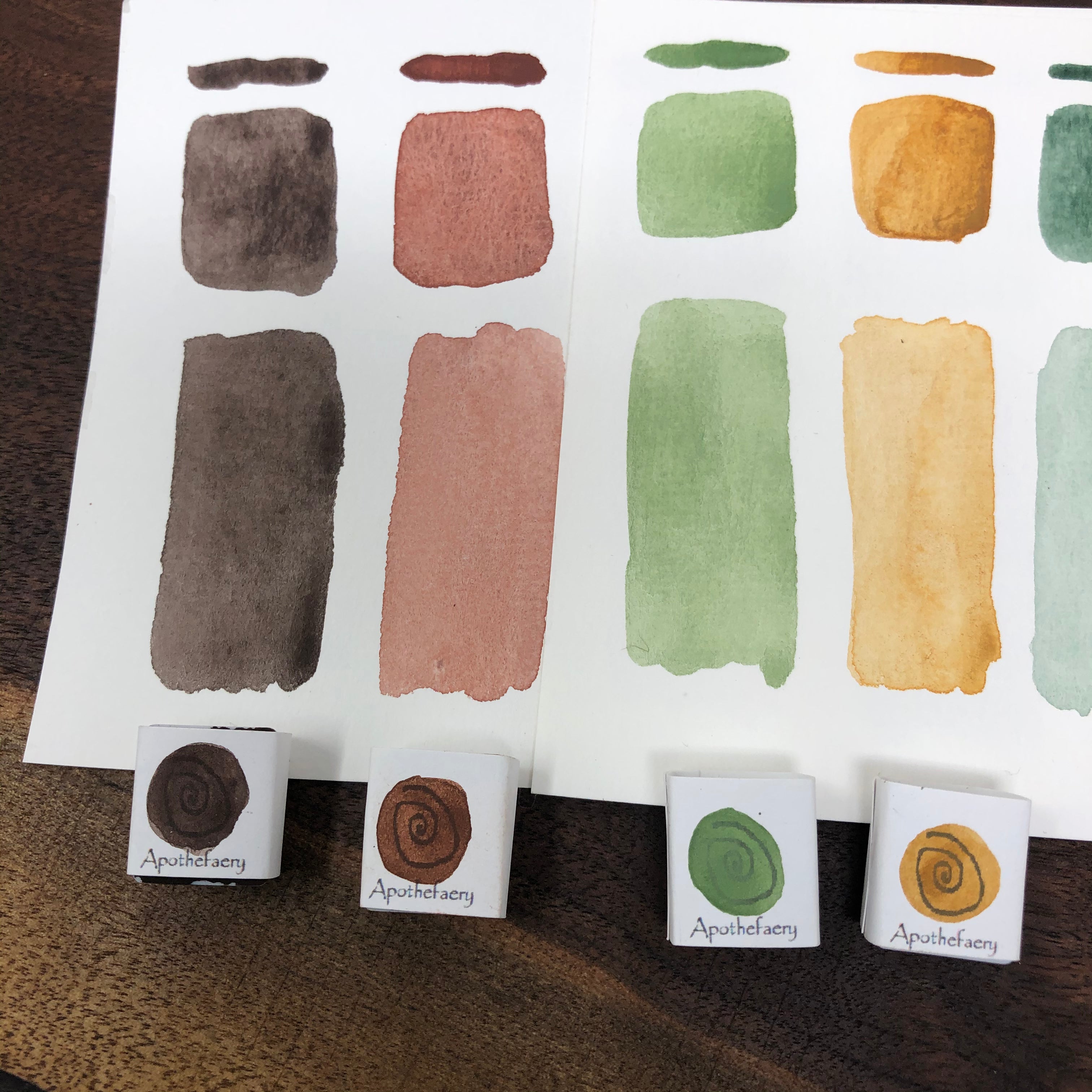 Sequoias - earth pigments set, watercolors
