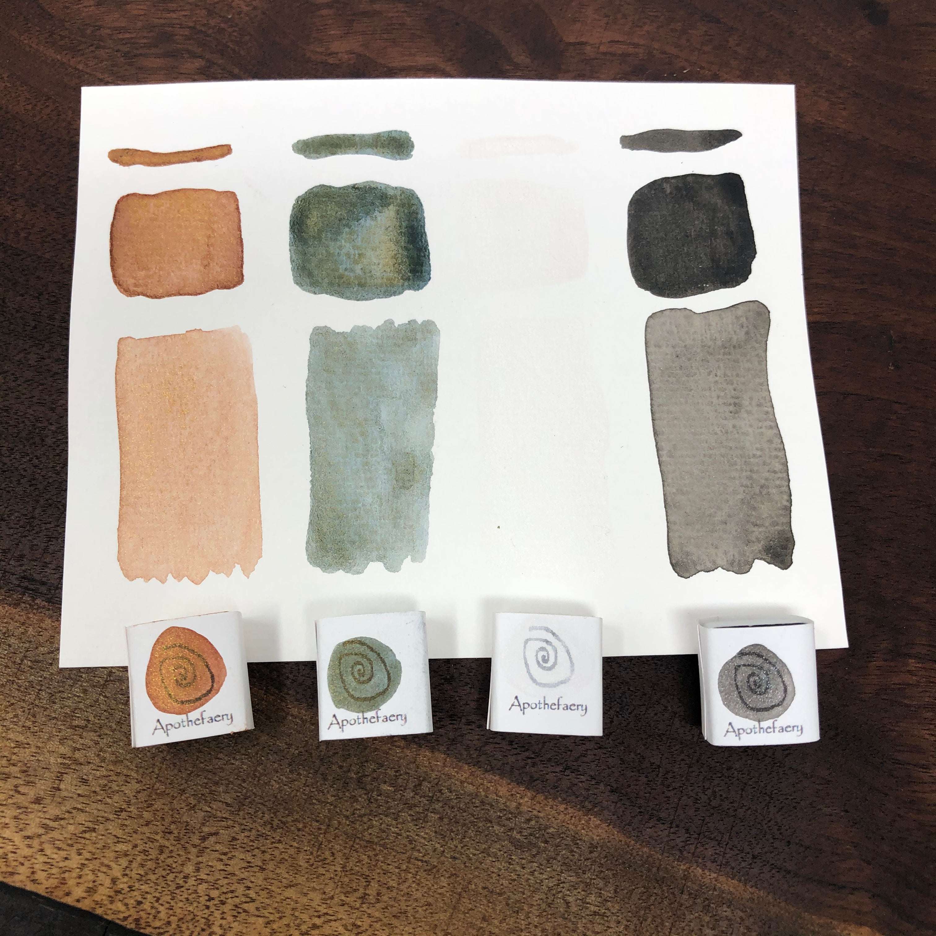 Shimmers -  earth pigments set, watercolors