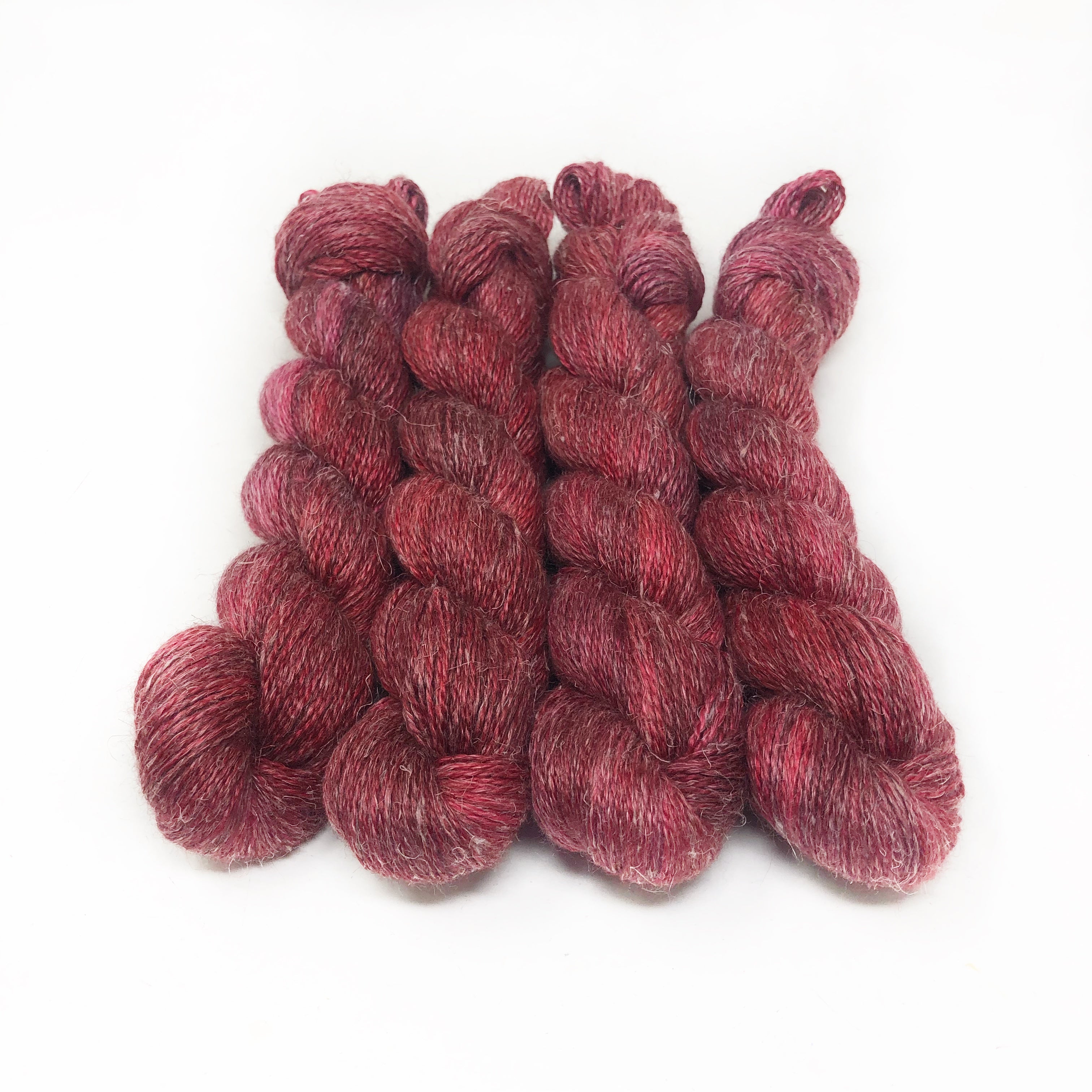 Cherry Cordial  - Alpaca Linen Silk DK weight 2 Ply