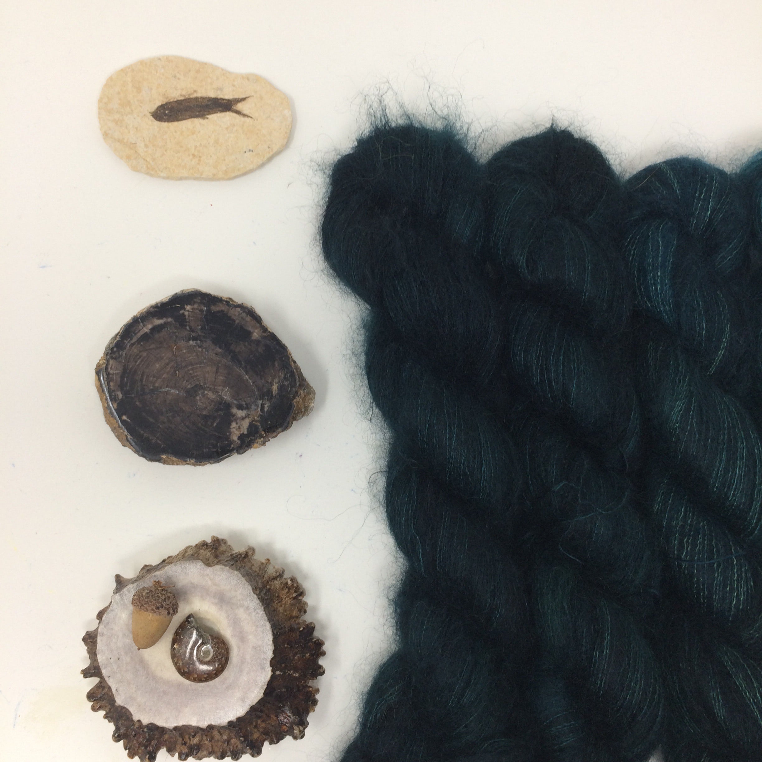 Deep Teal - thistledown - brushed mohair and silk laceweight