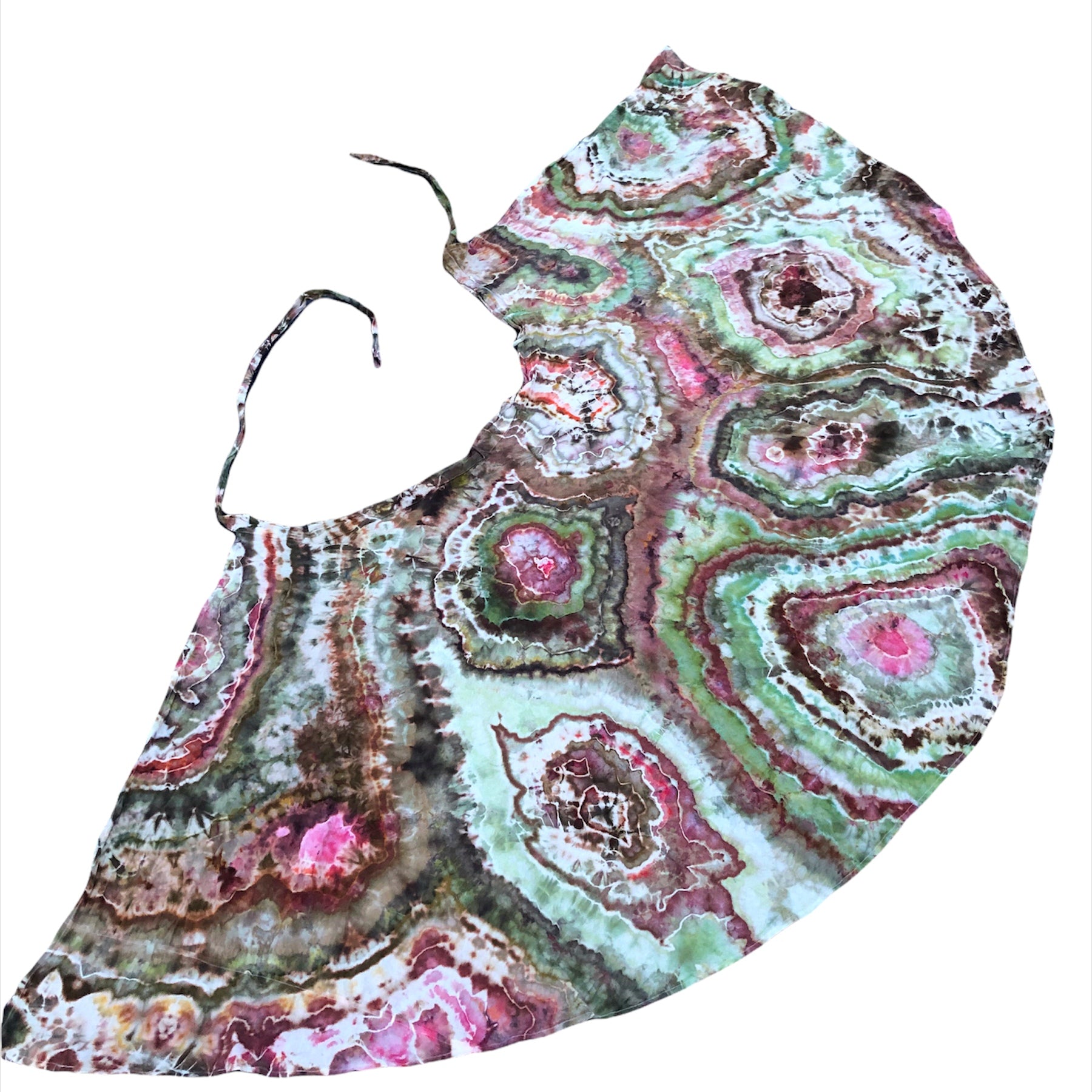Geode Wrap Skirt - ice dyed couture, one of a kind