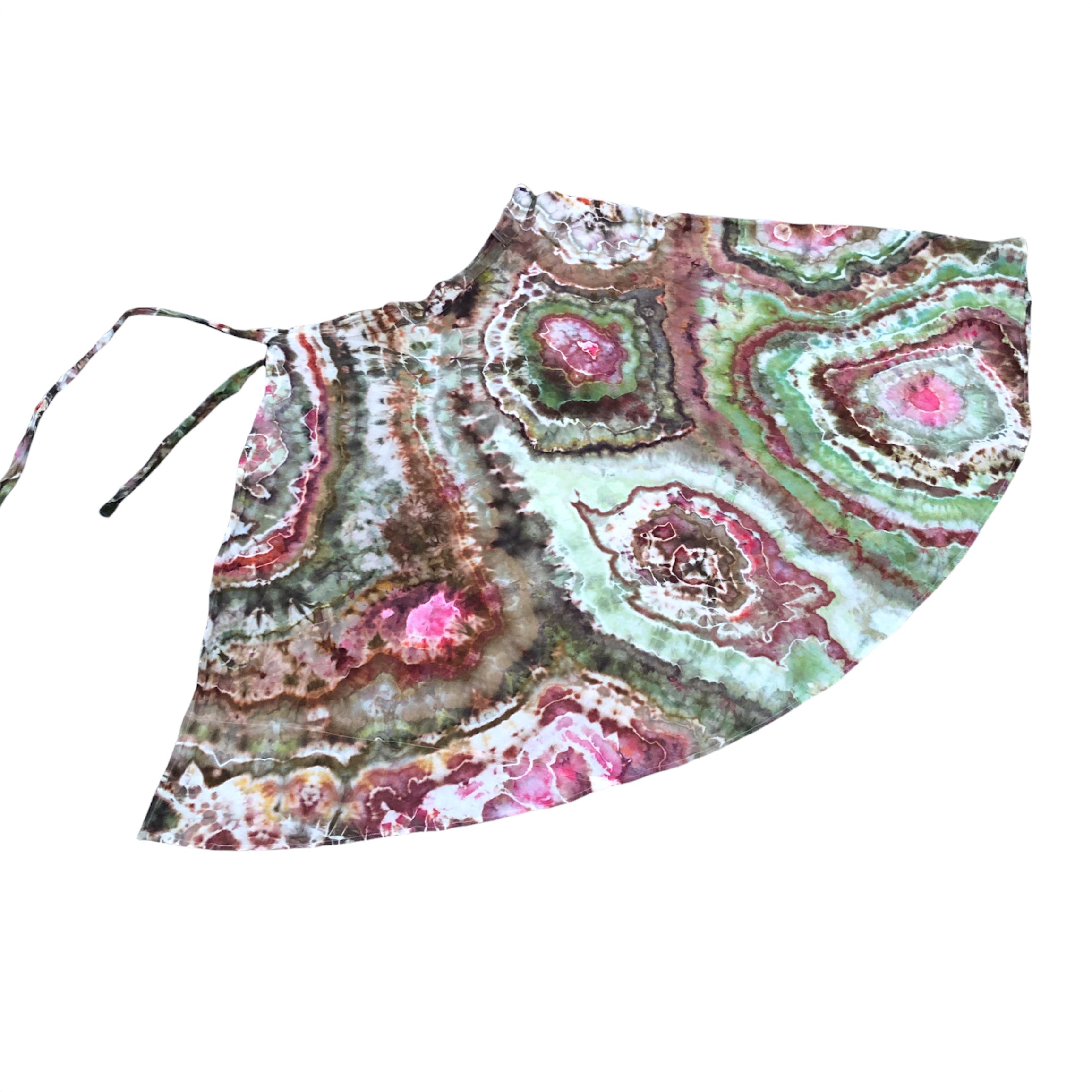 Geode Wrap Skirt - ice dyed couture, one of a kind