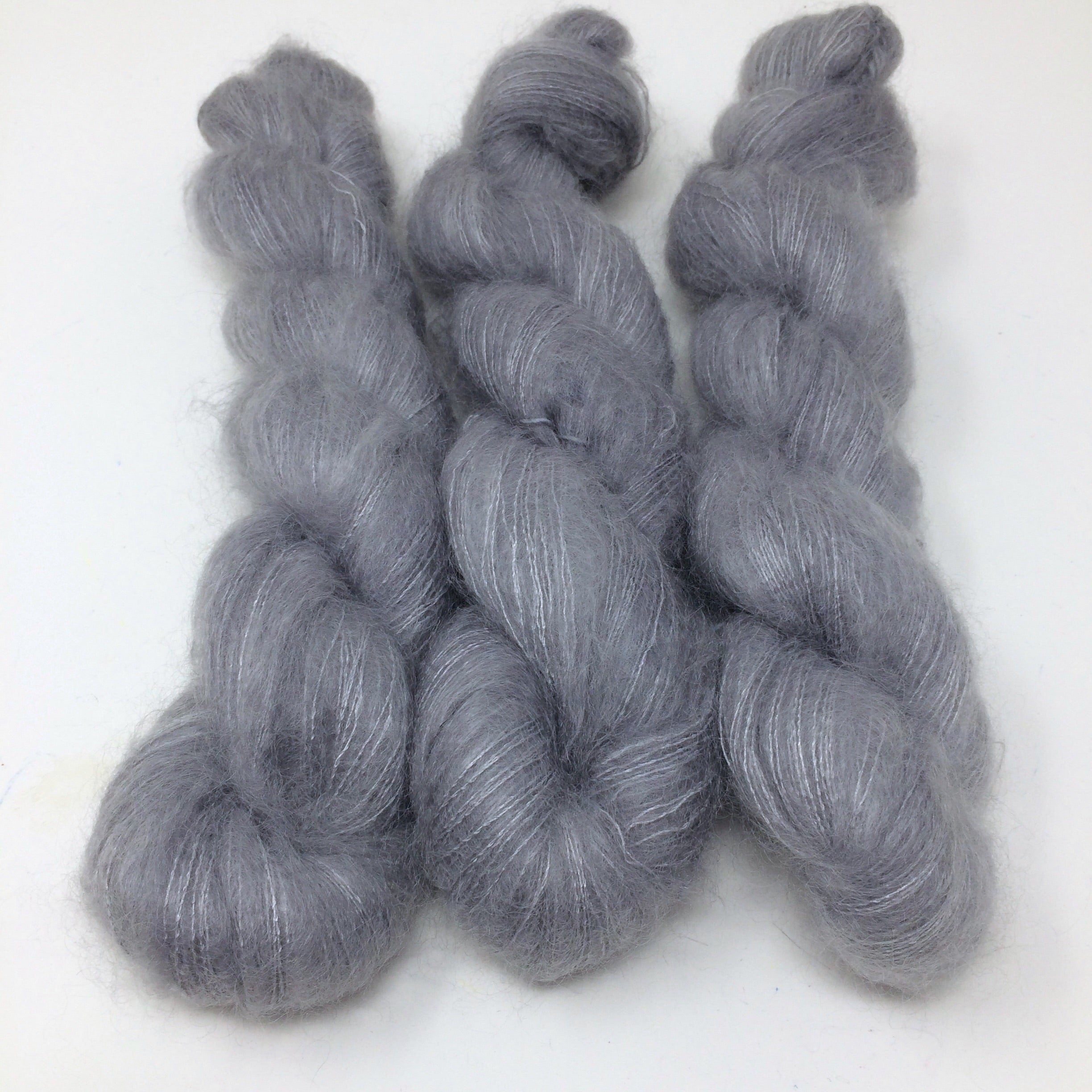 Sterling Silver - thistledown - brushed mohair and silk laceweight